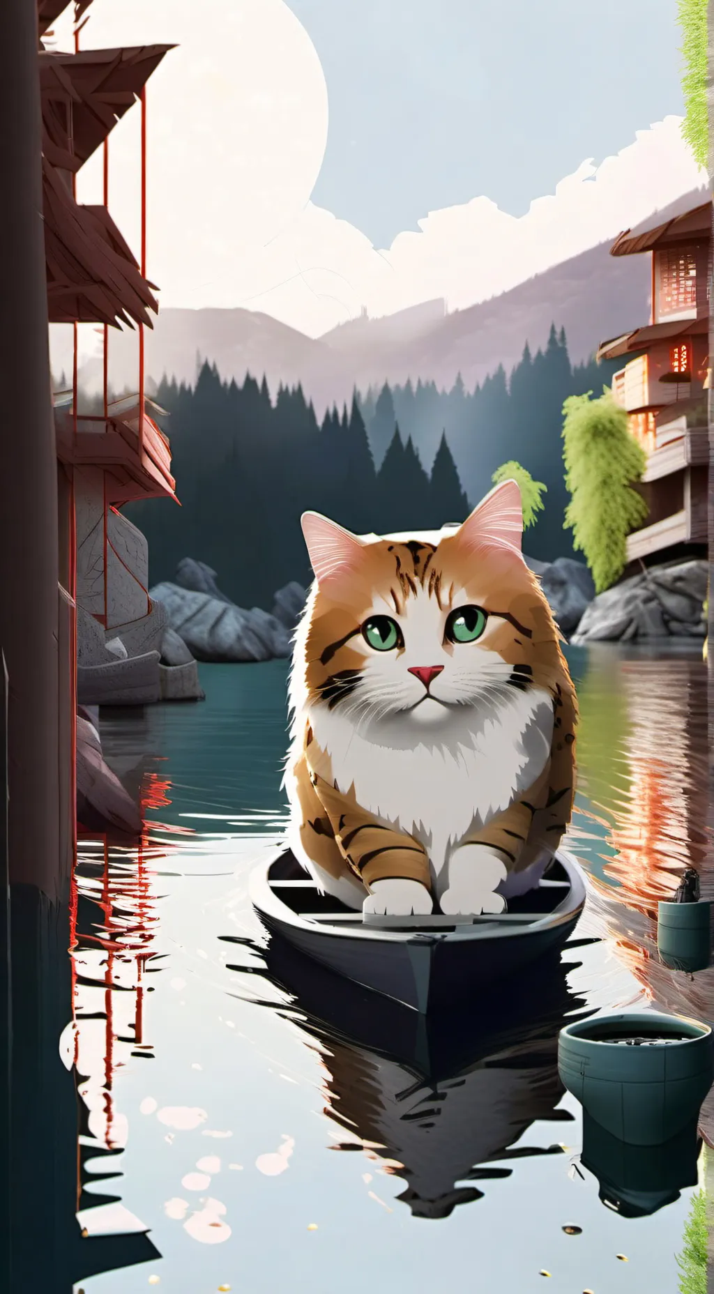 ai character: emojicats world! background