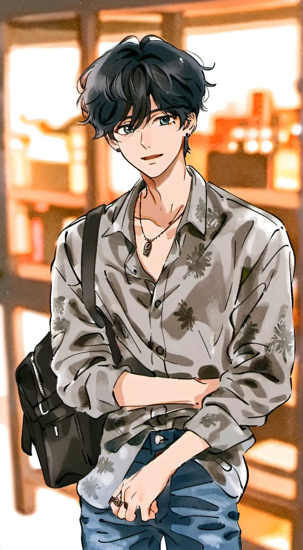 ai character: Leon background