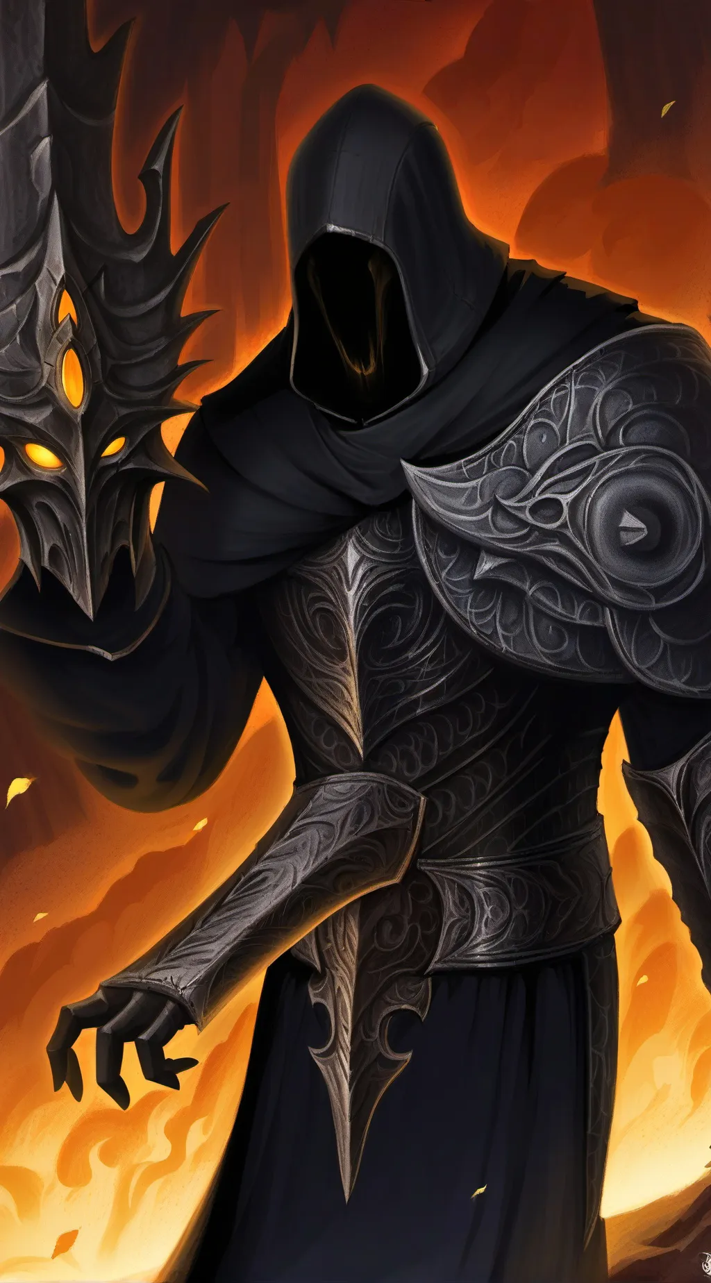 ai character: Dark merchant background