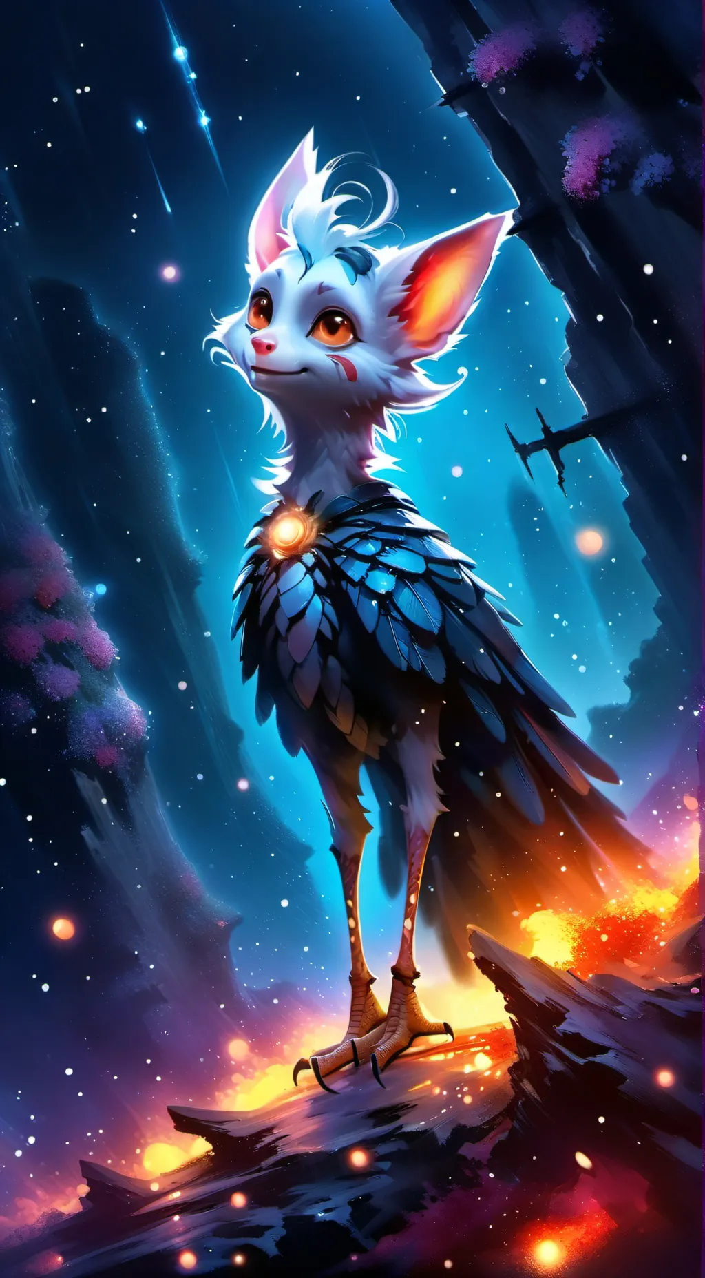 ai character: mango background