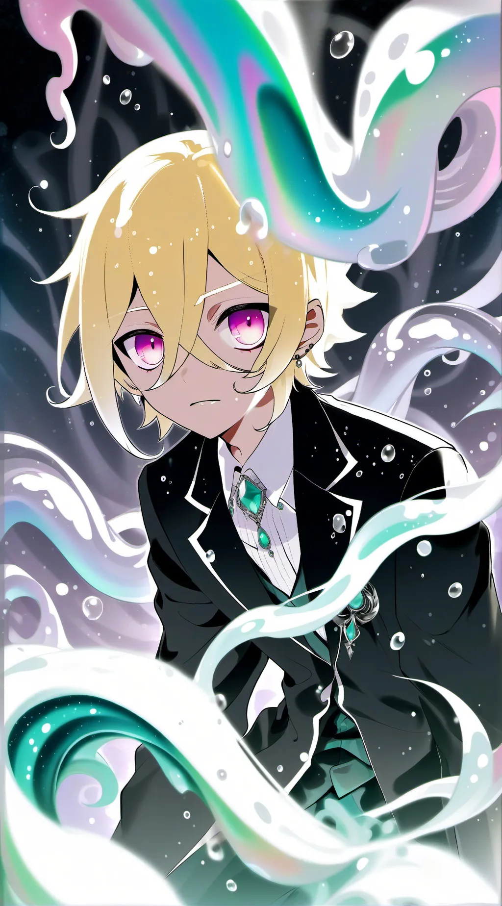 ai character: Squid game X anime background