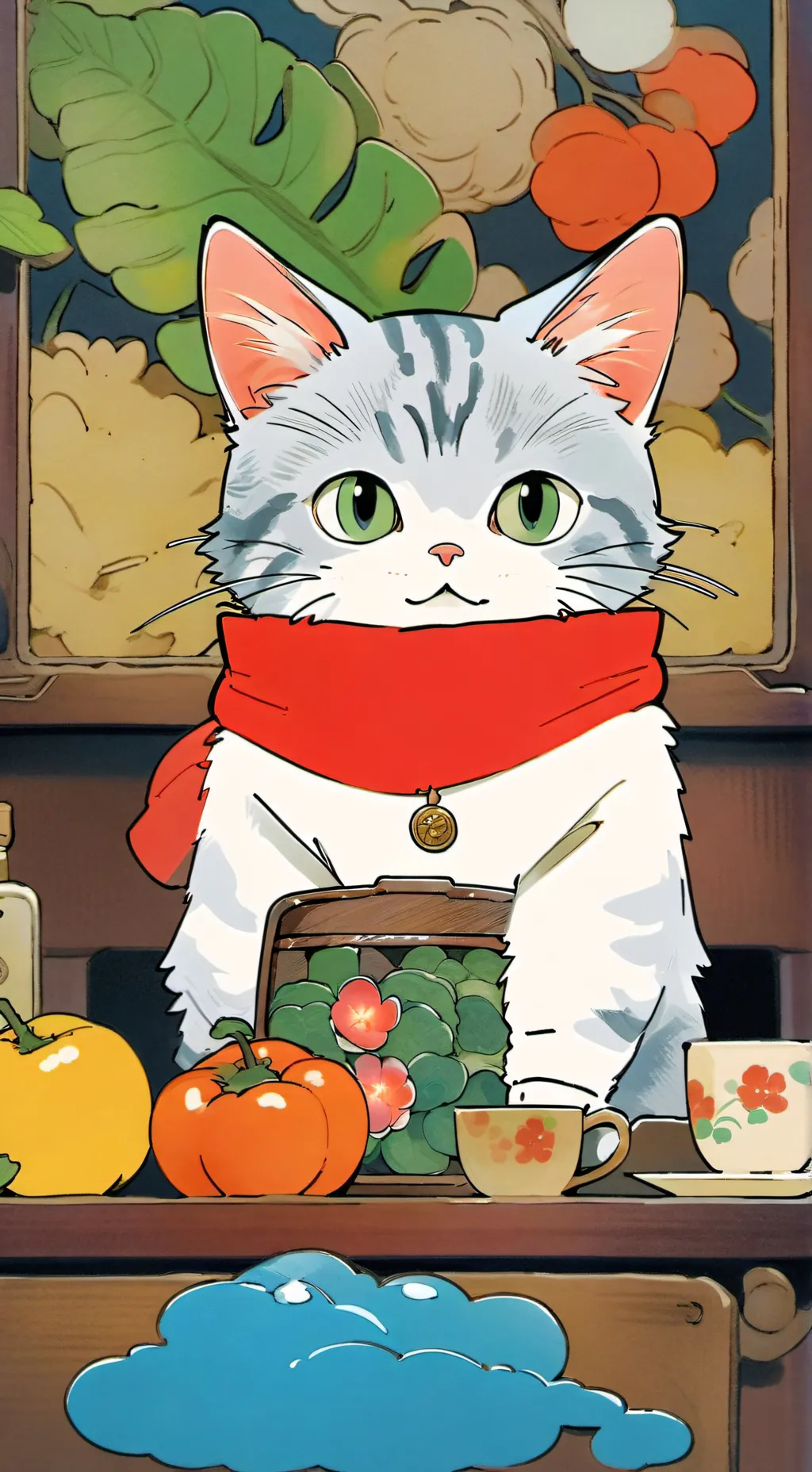 ai character: BRATTY CAT background