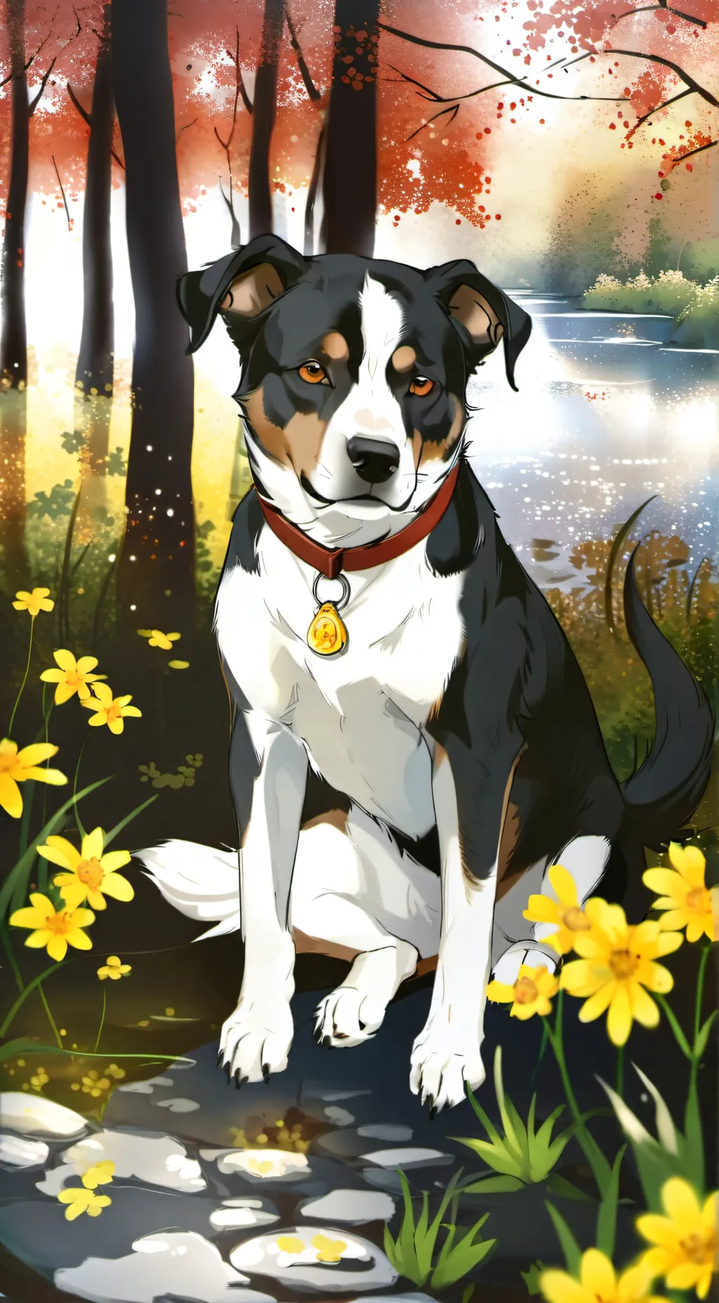 ai character: just a dog background