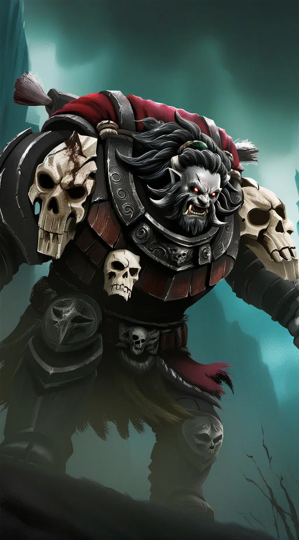 ai character: Skull background