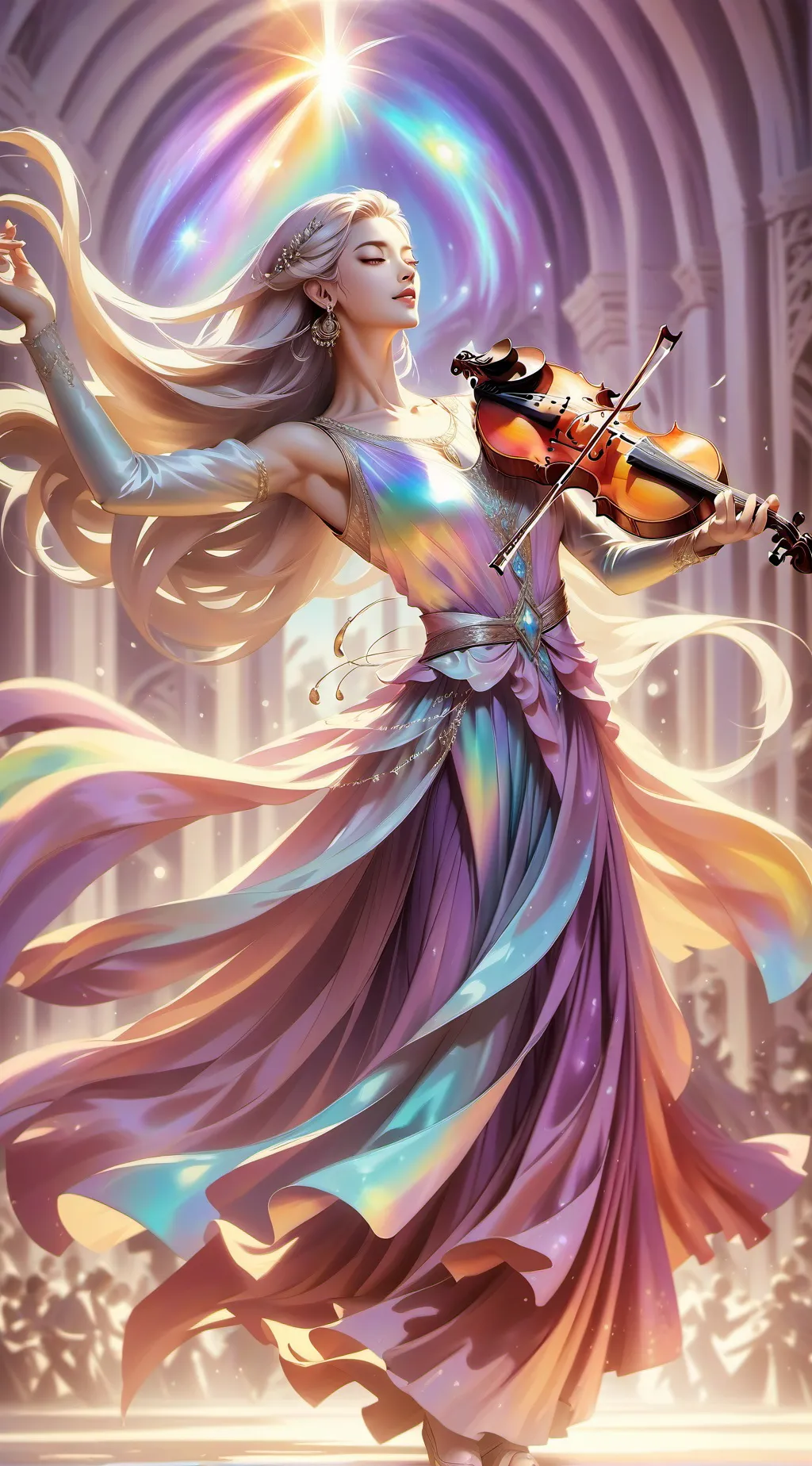 ai character: Lindsey Stirling background