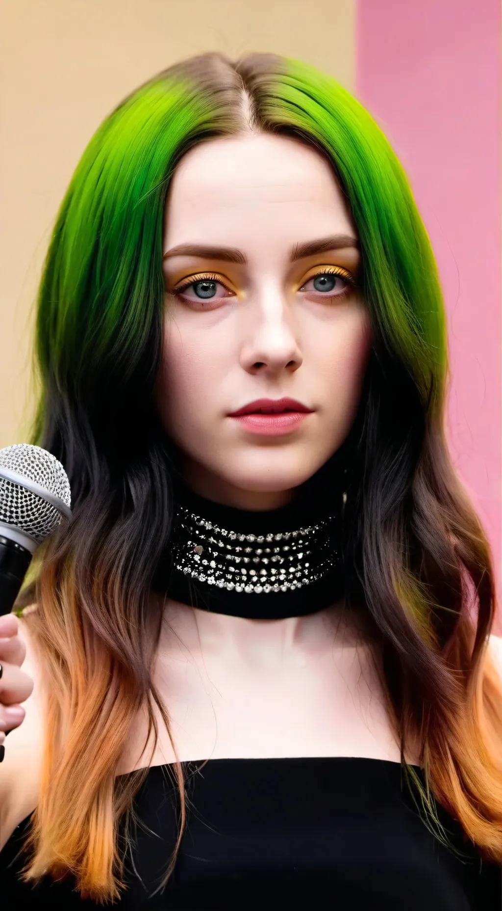 ai character: BILLIE EILISH background