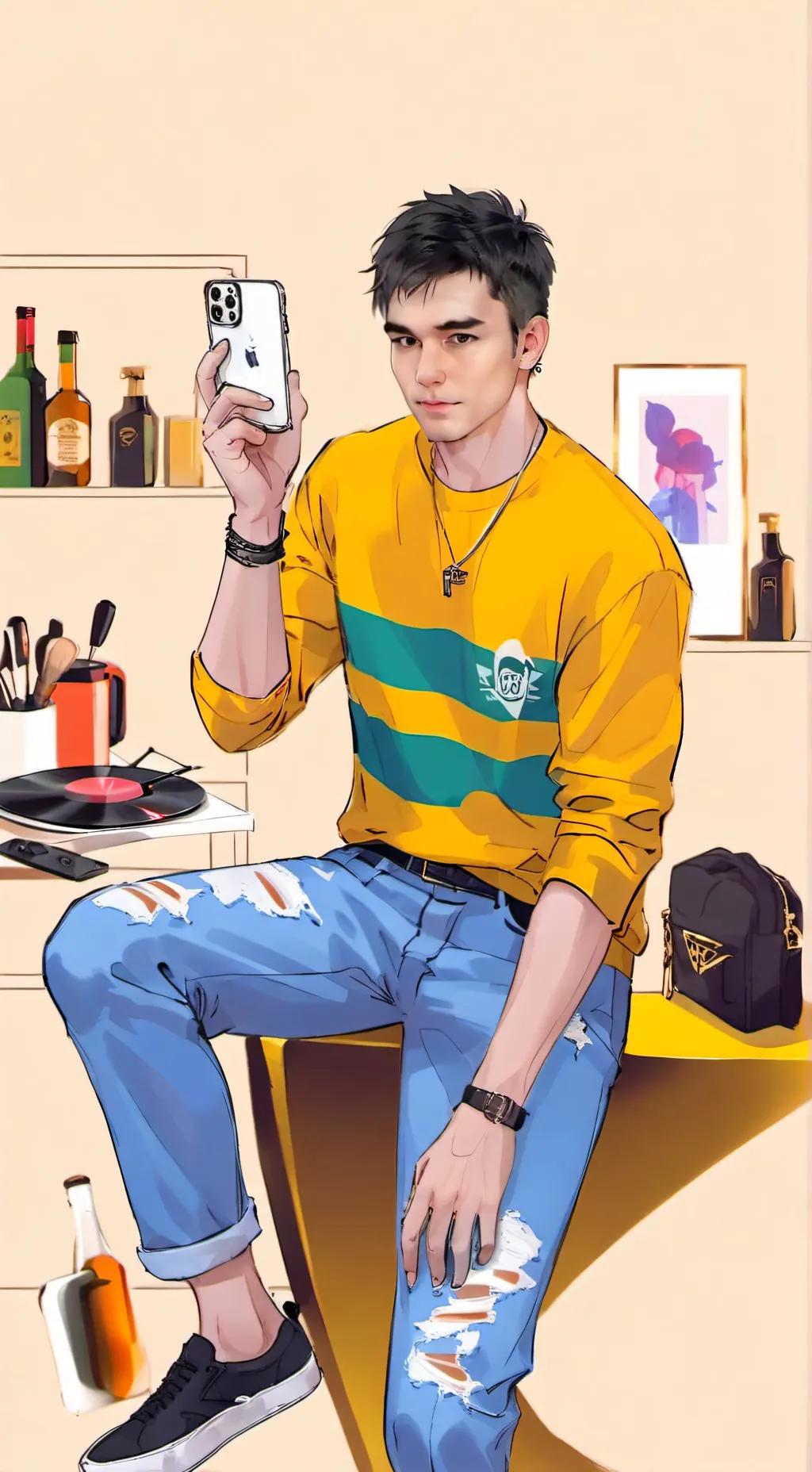 ai character: Mateus Erd background