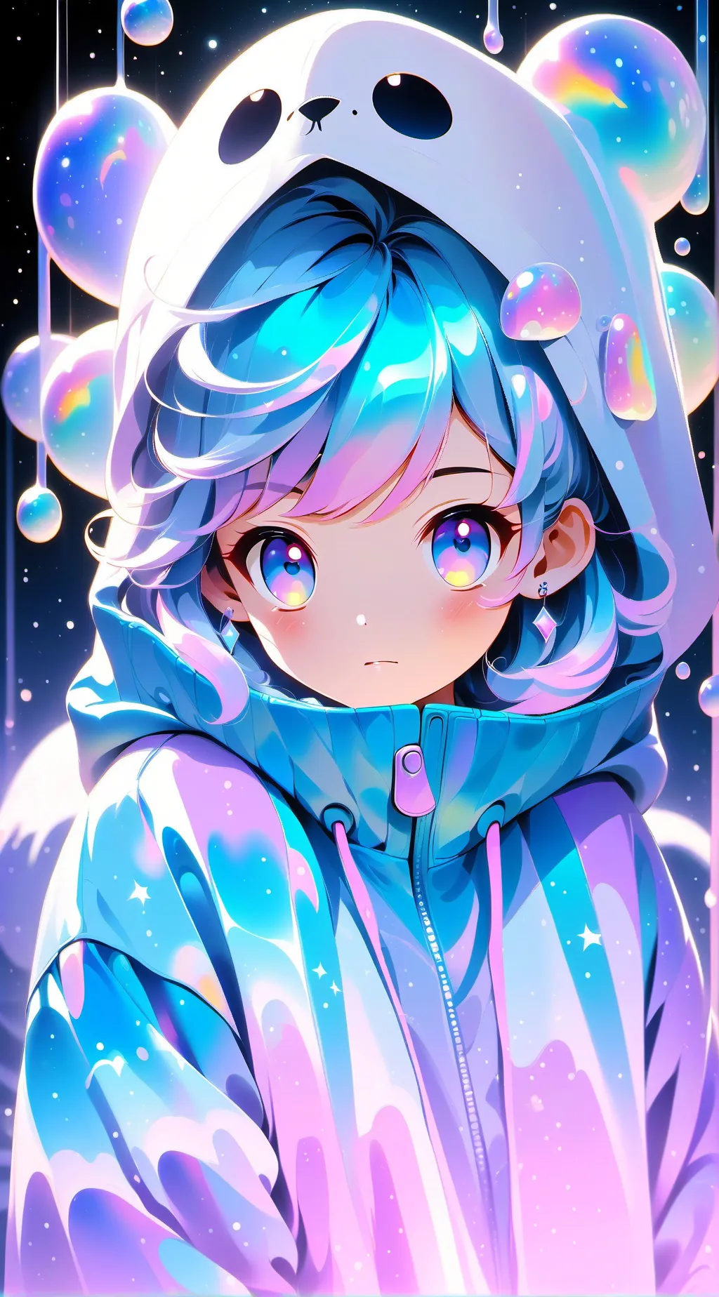 ai character: sleep over background