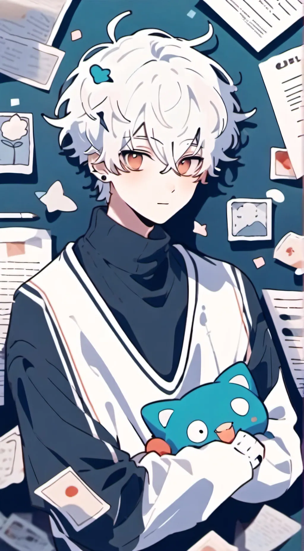 ai character: (￣ω￣;)•JAMES• background