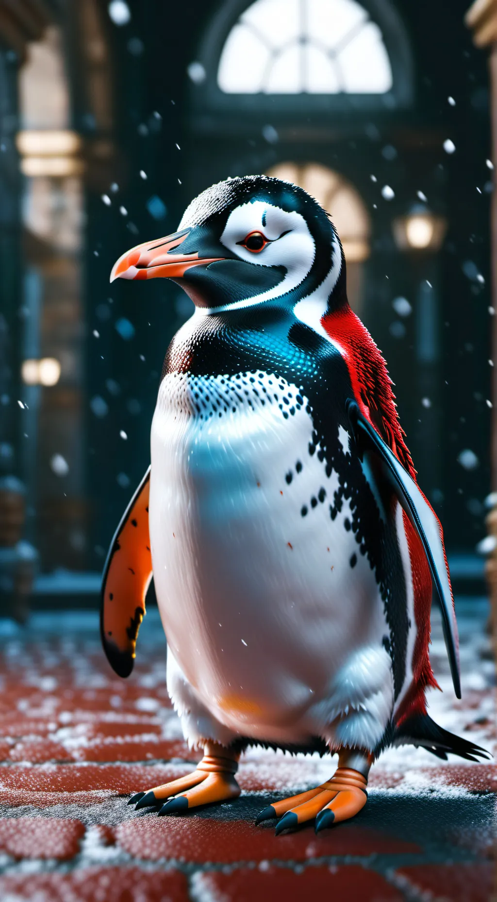 ai character: pengu background