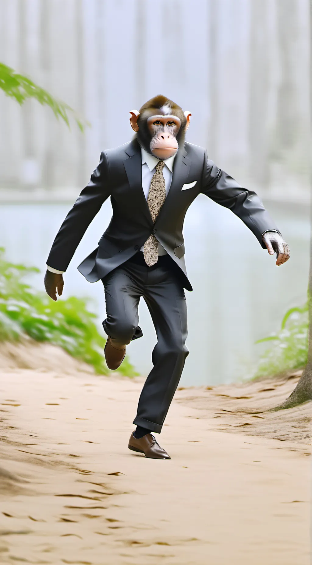 ai character: monke man background