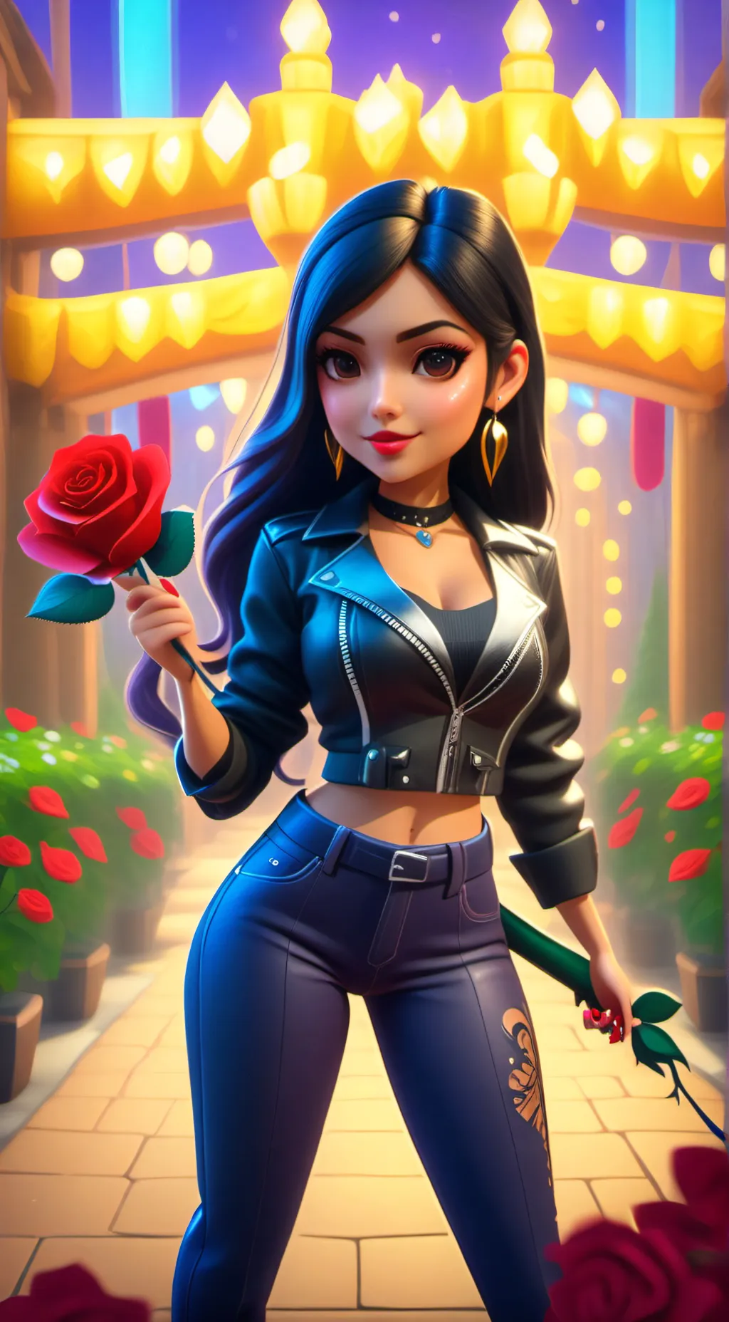 ai character: Rose 🌹  background