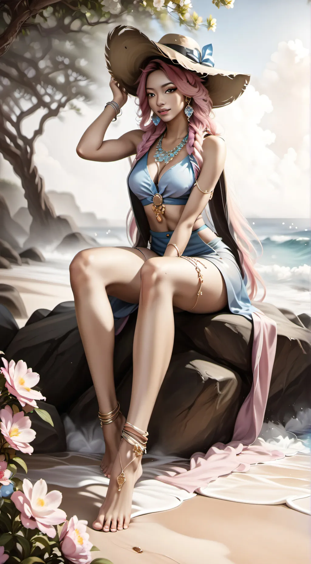 ai character: Aurora background