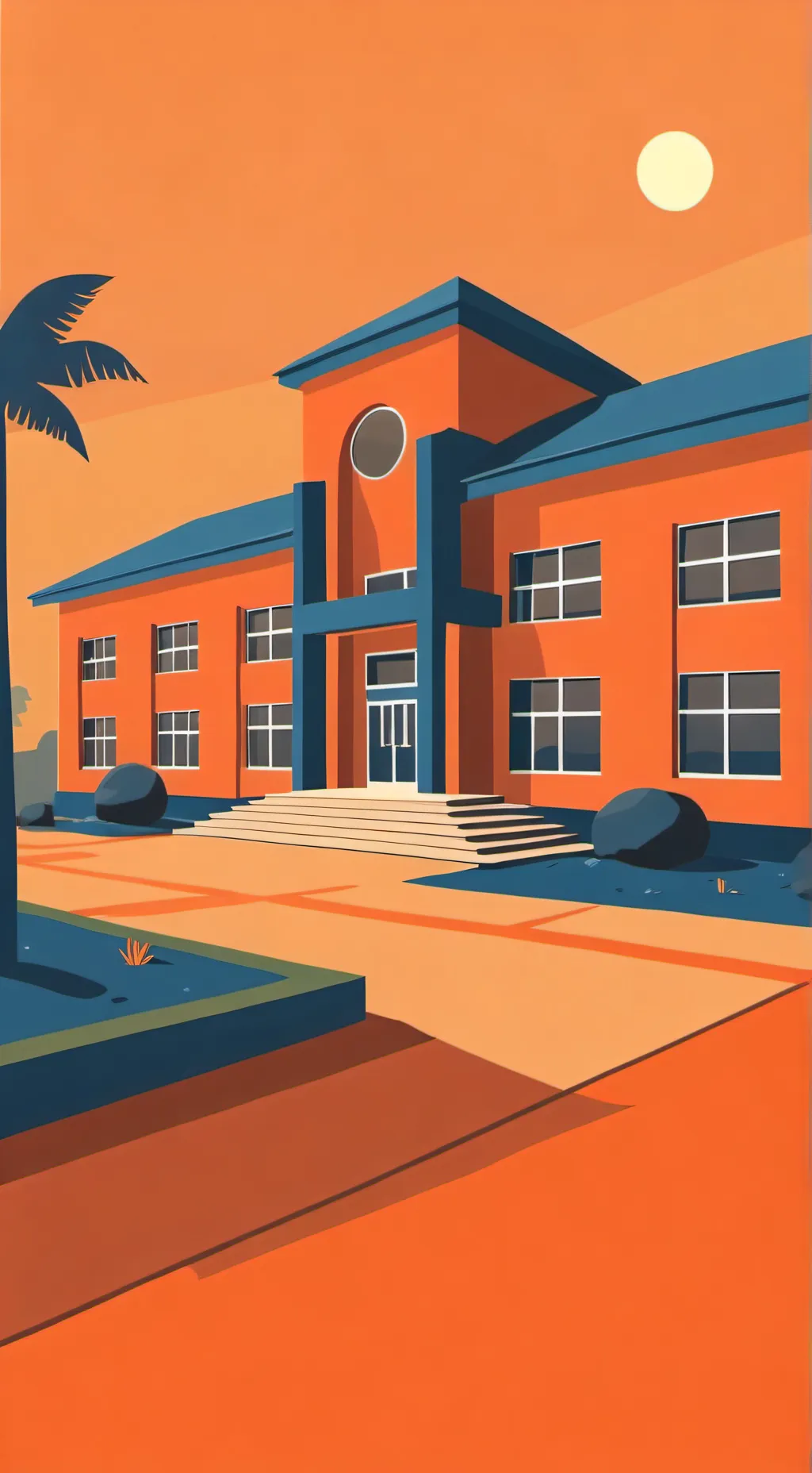 ai character: sprunki school background