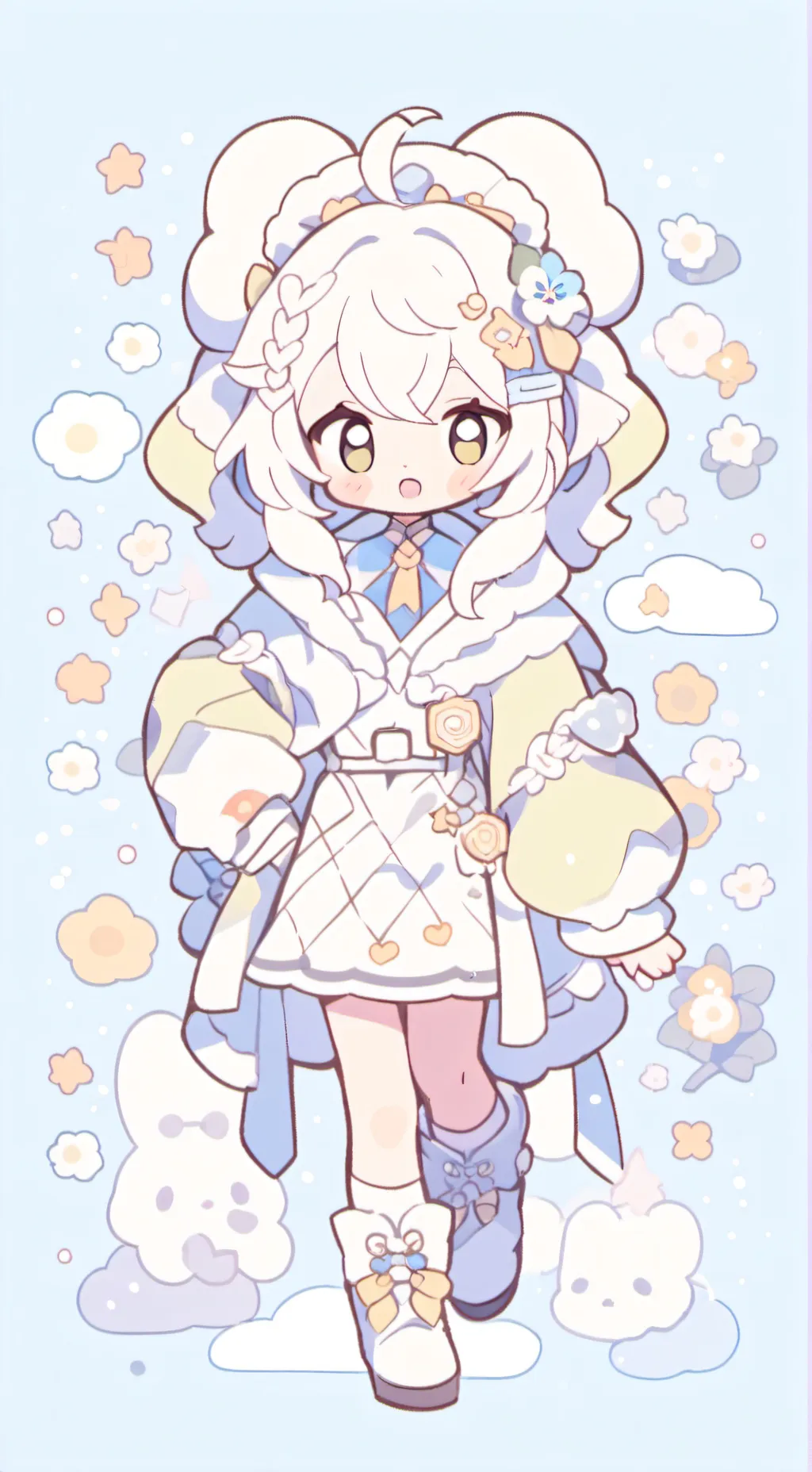 ai character: Dandy x Astro background