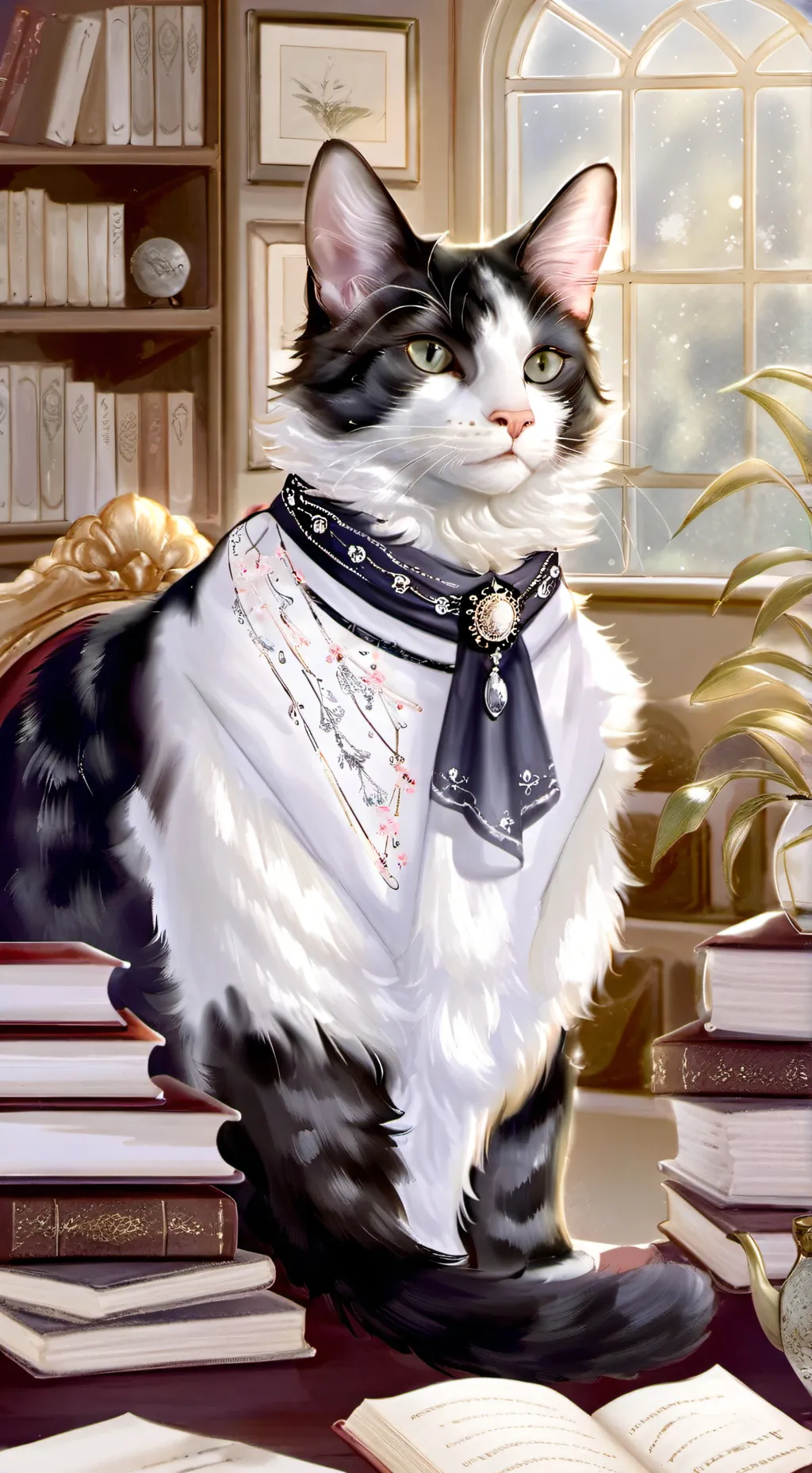 ai character: Warrior Whiskers background