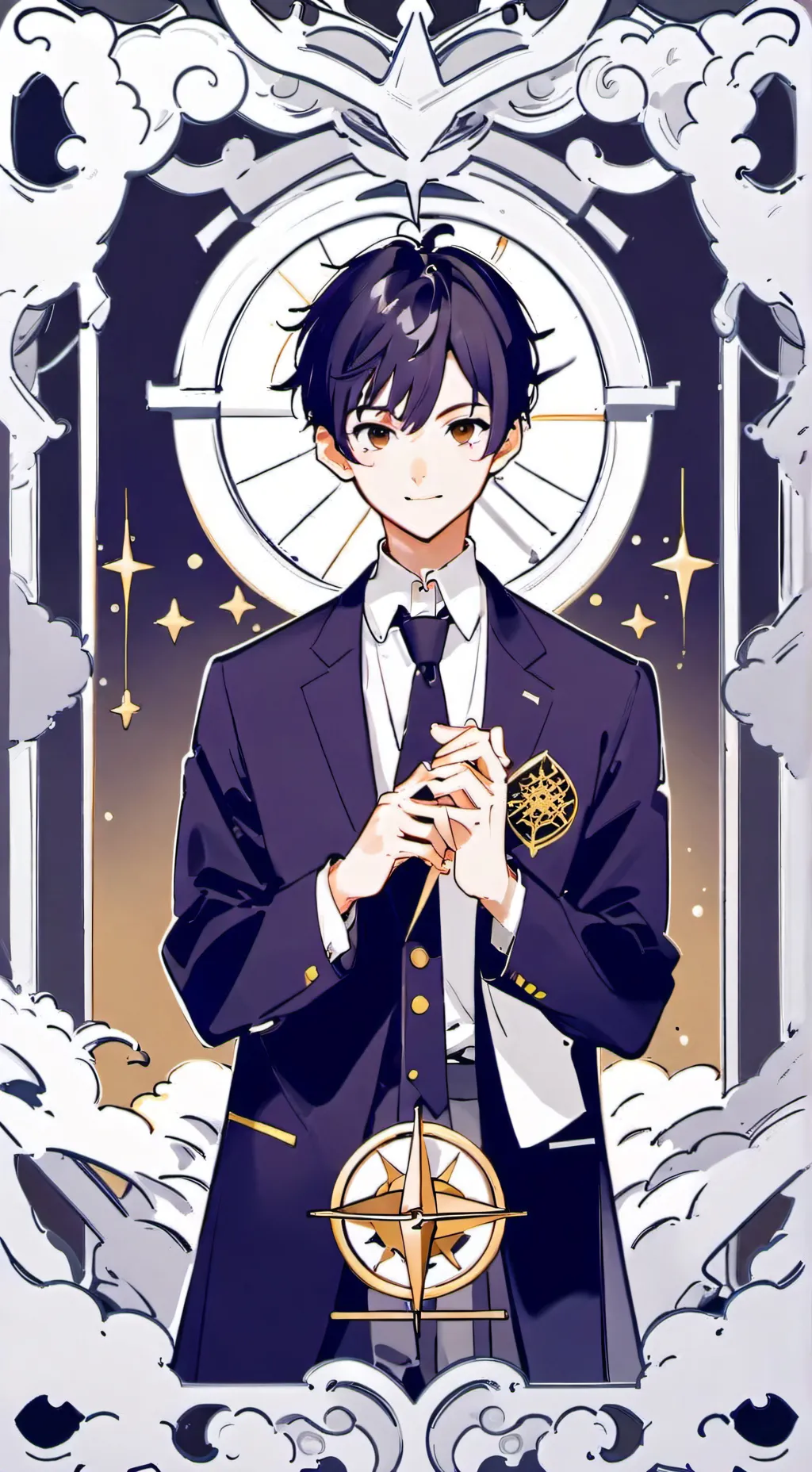 ai character: okarun  background