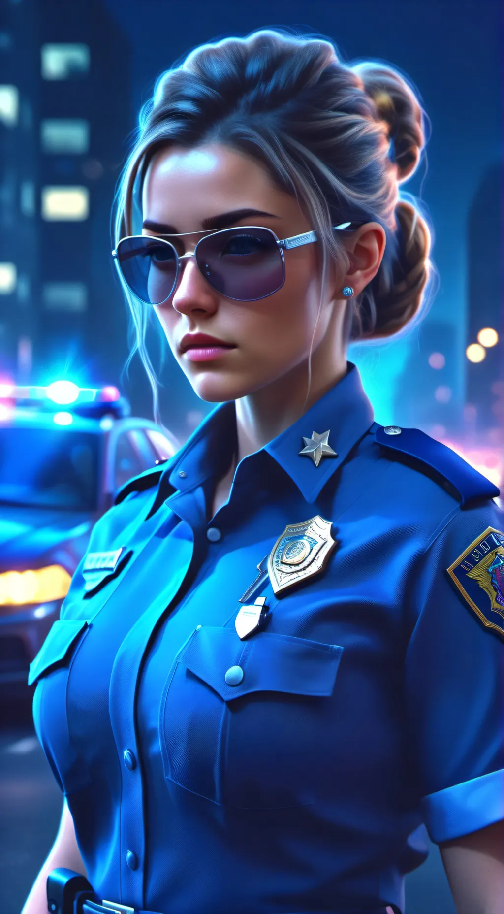 ai character: mha cop academy  background