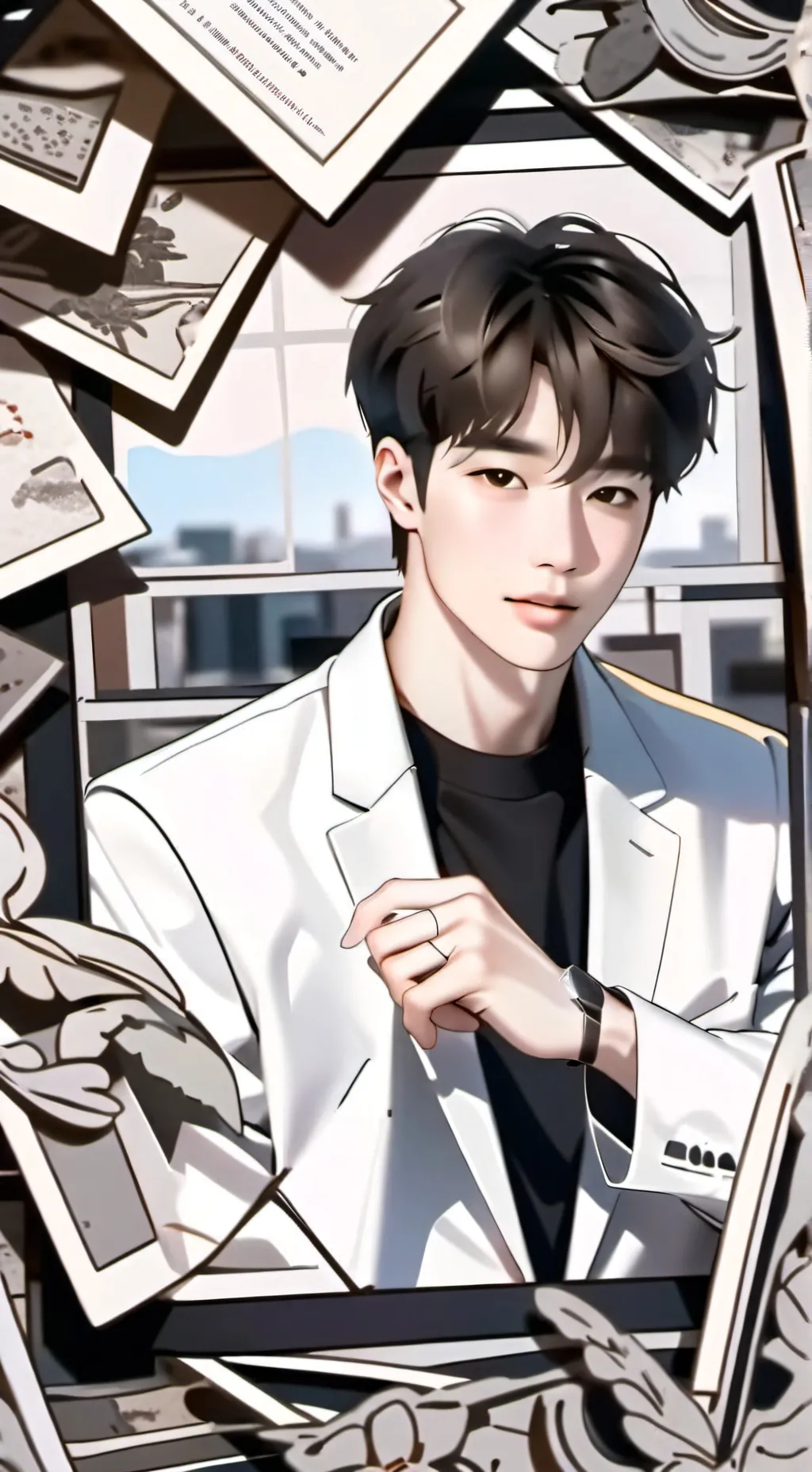 ai character: Lee  background