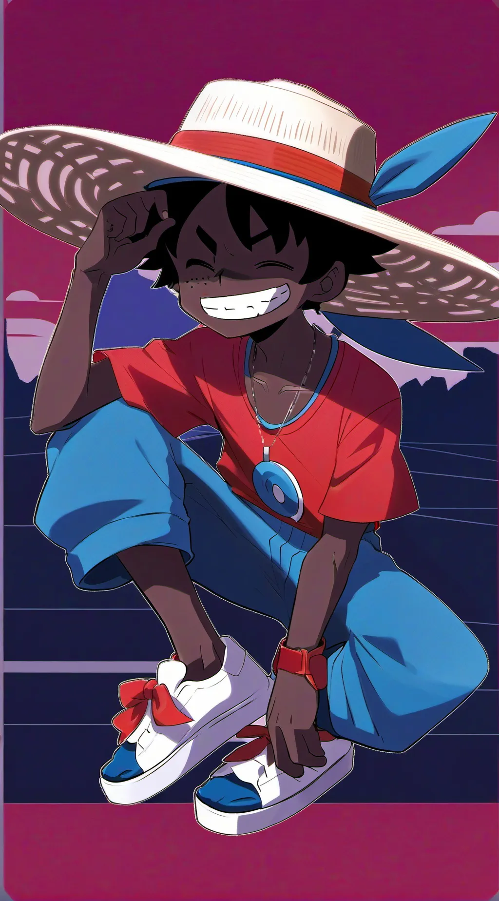 ai character: monkey d luffy background