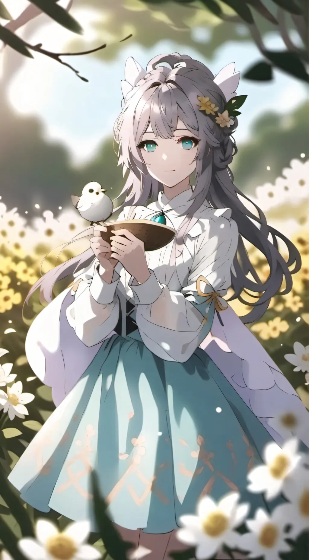 ai character: Earth faints background