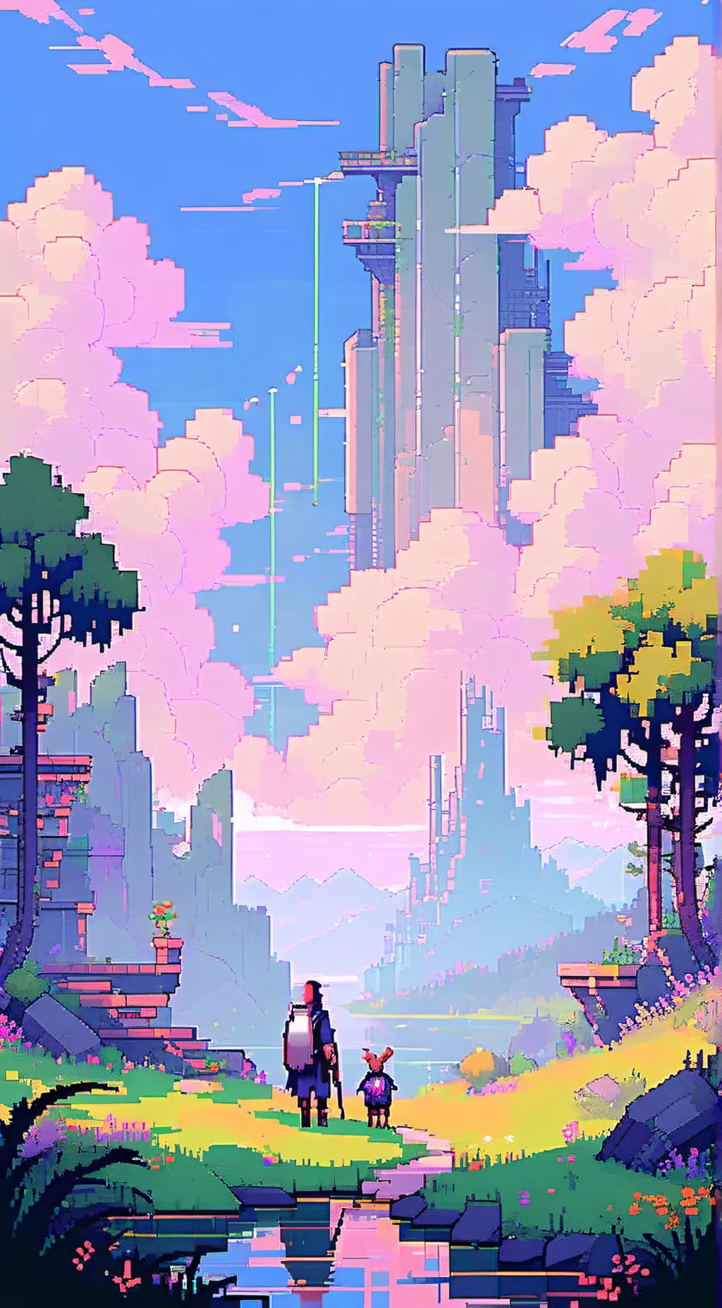 ai character: MHA x Minecraft  background