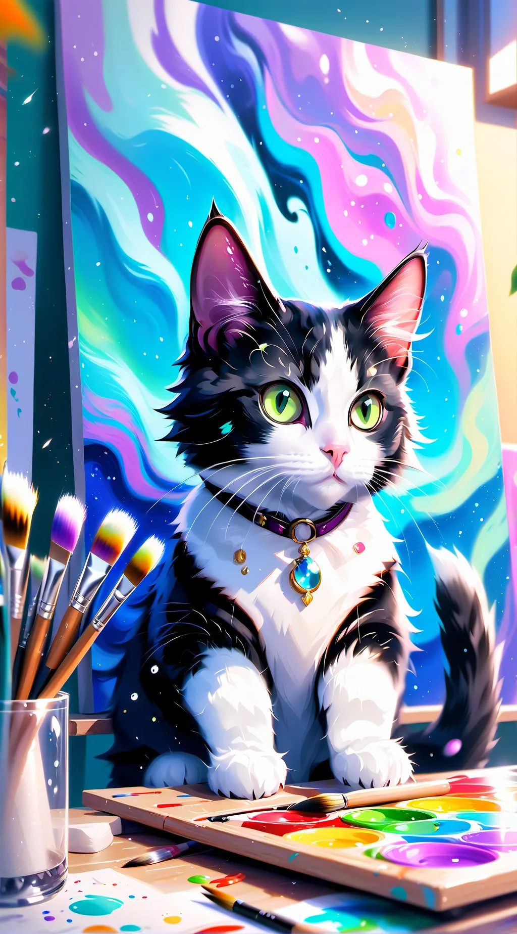 ai character: Pixel background