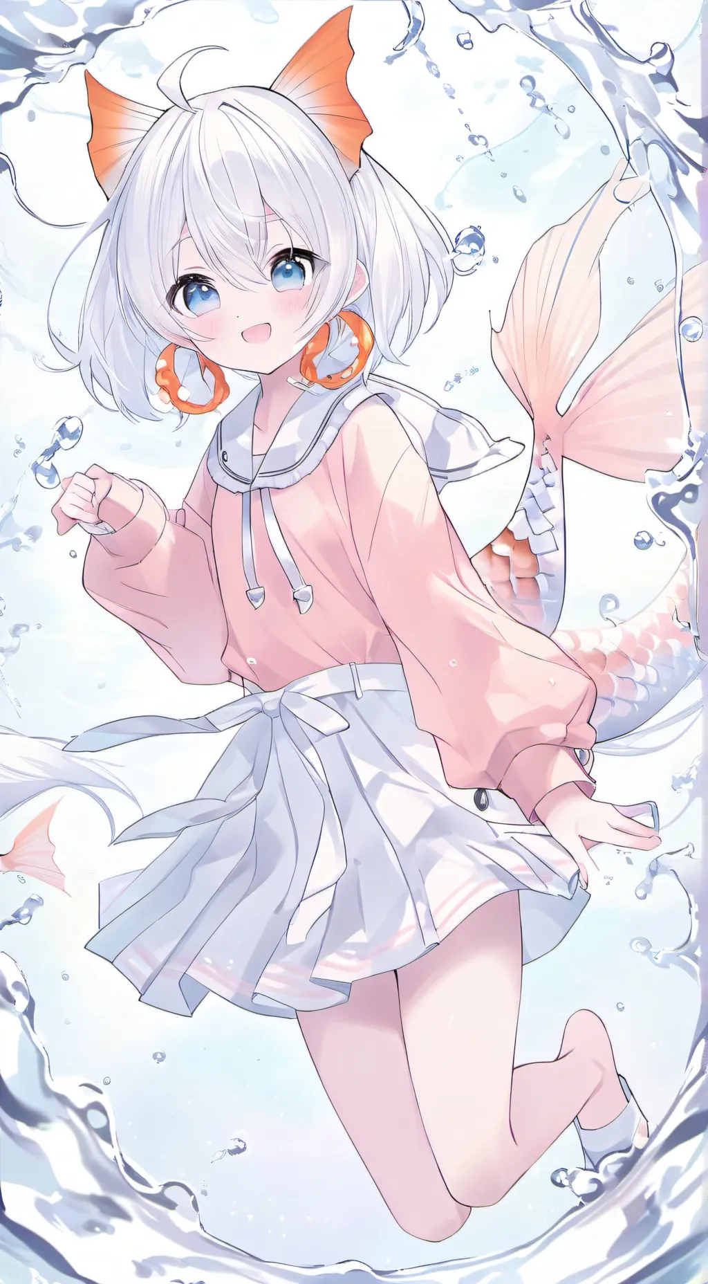 ai character: Goldfish Furry Fin background