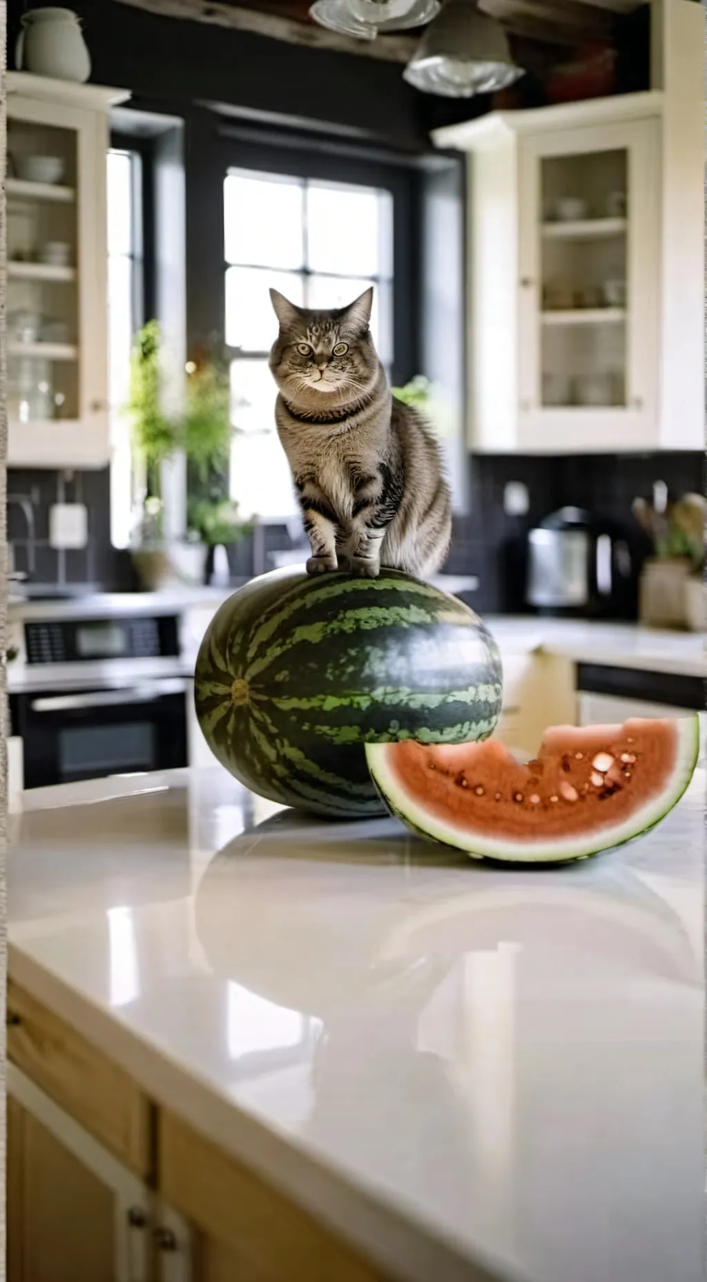 ai character: Кот арбуз background