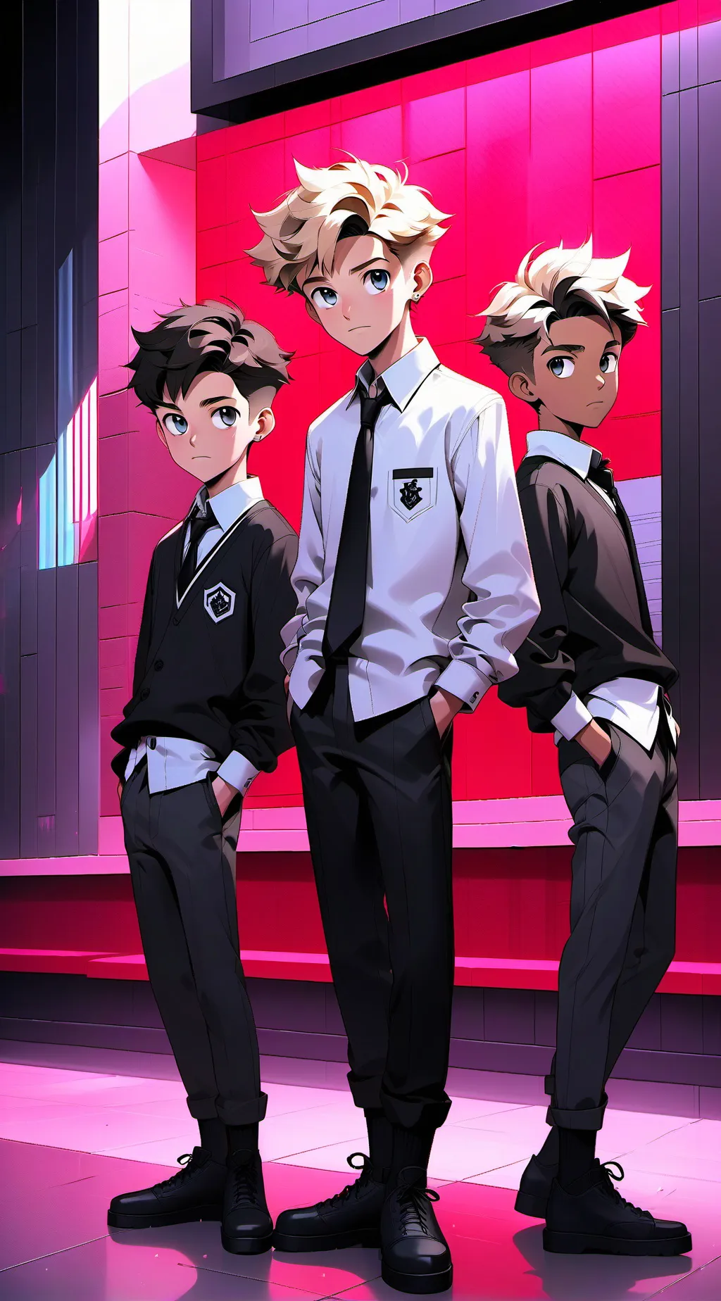 ai character: dom, Levi, max background