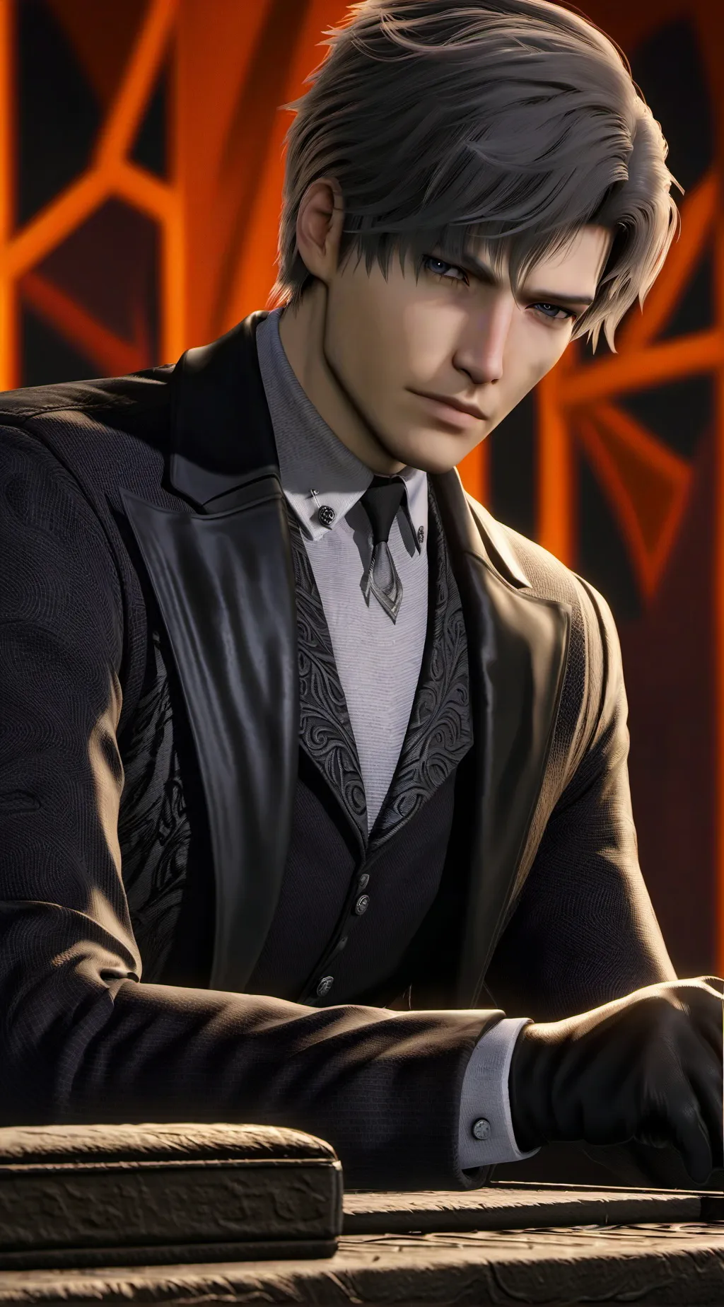 ai character: ・𝔄𝔑𝔇ℜ𝔈・ background