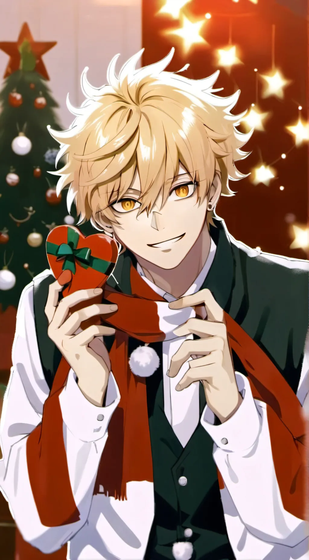 ai character: MHA Navidad background