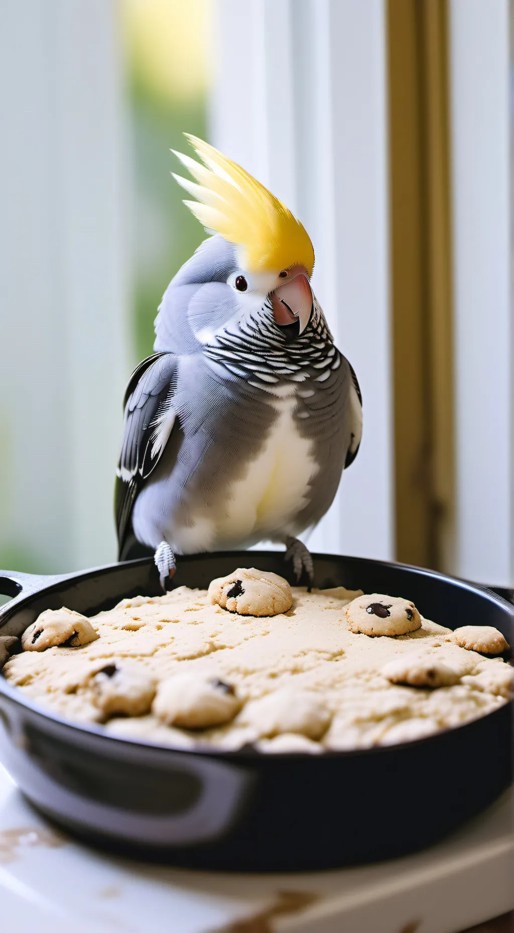 ai character: cockatiel background