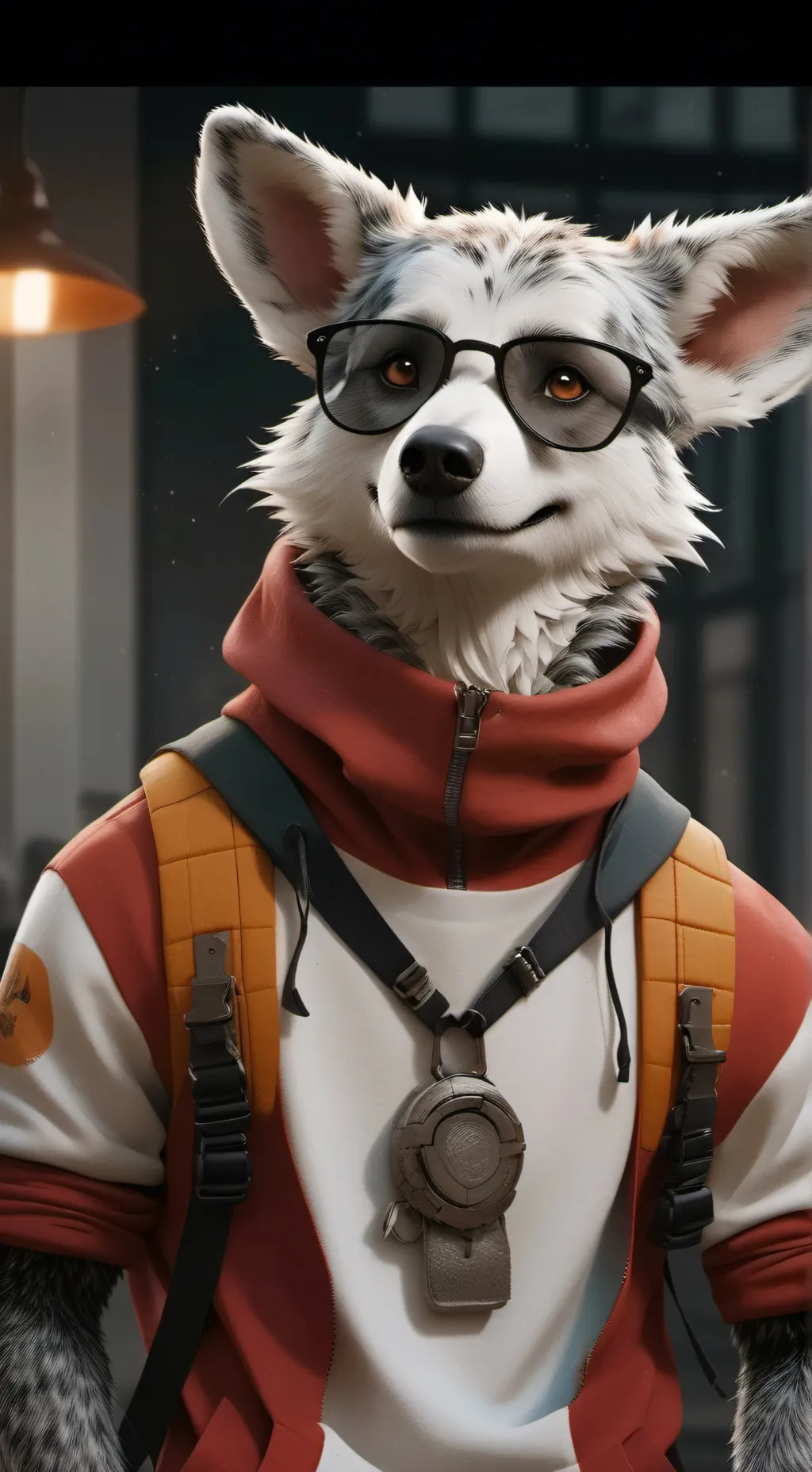 ai character: furry convention background