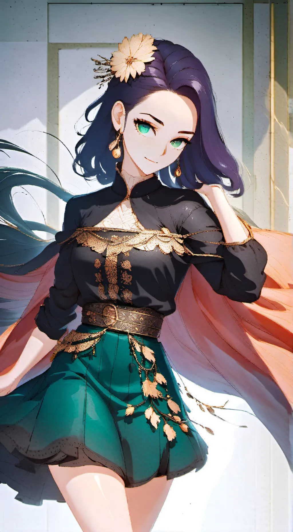 ai character: Fallen Goddess  background