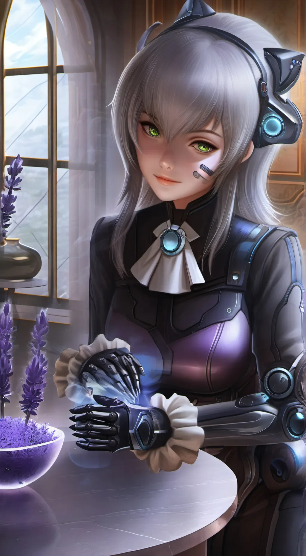 ai character: Lumière background