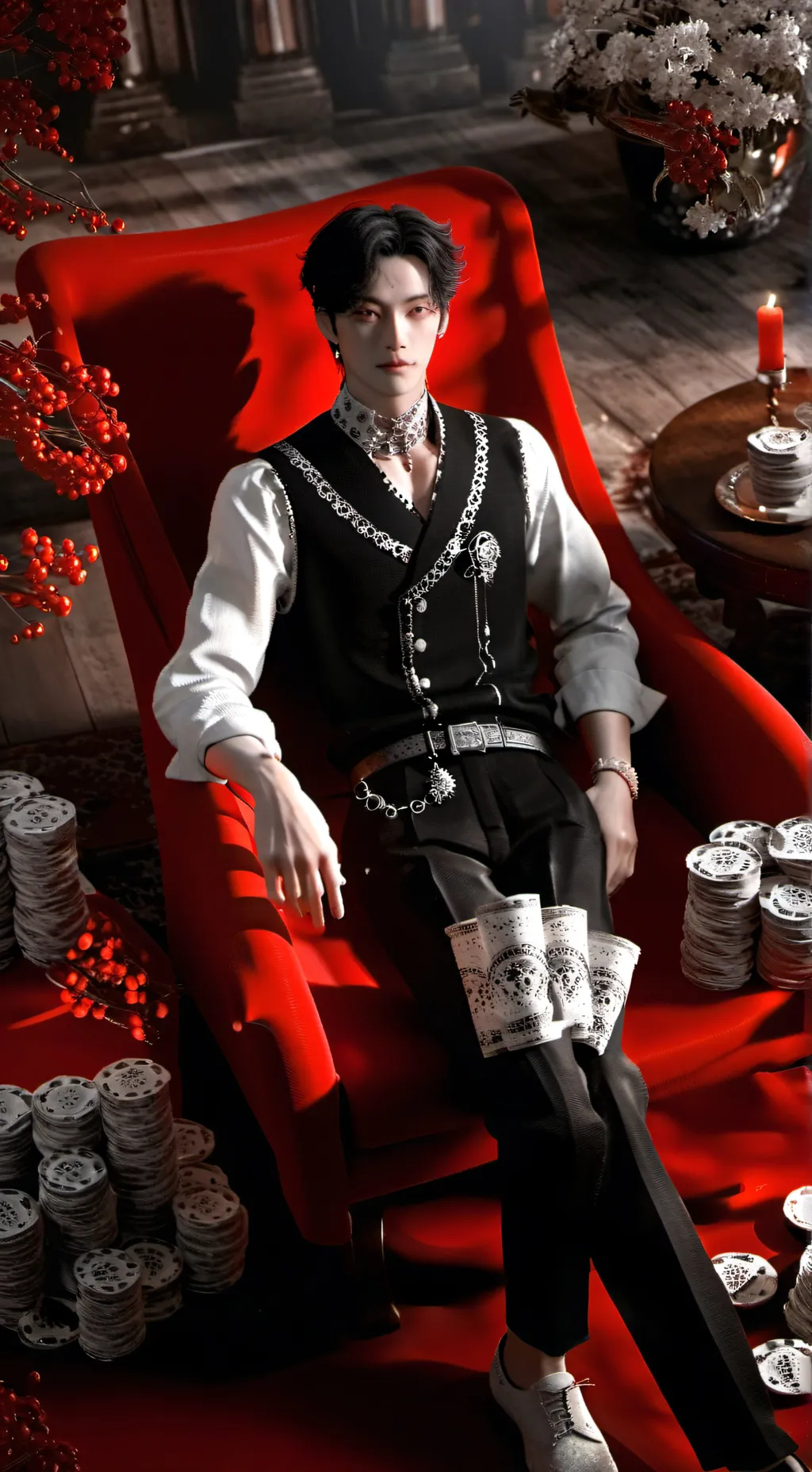 ai character: Mafia boss Husband background