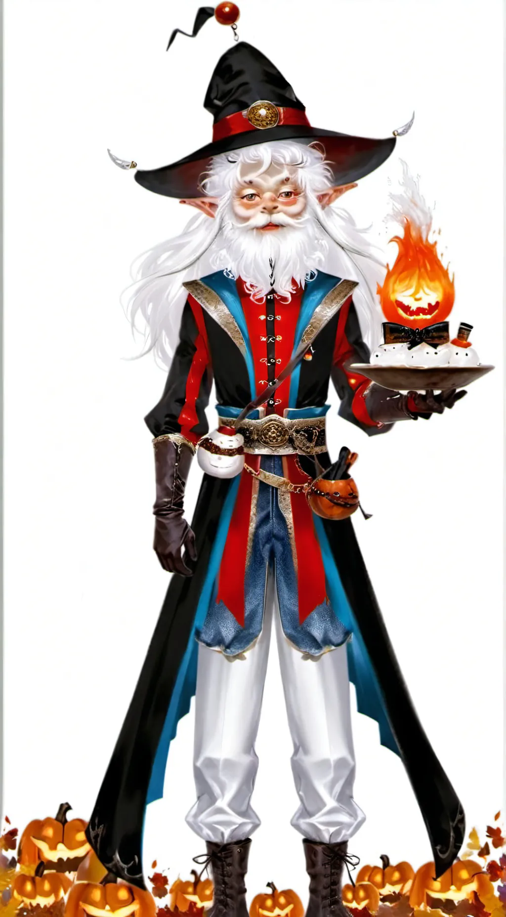 ai character: halloween elf  background