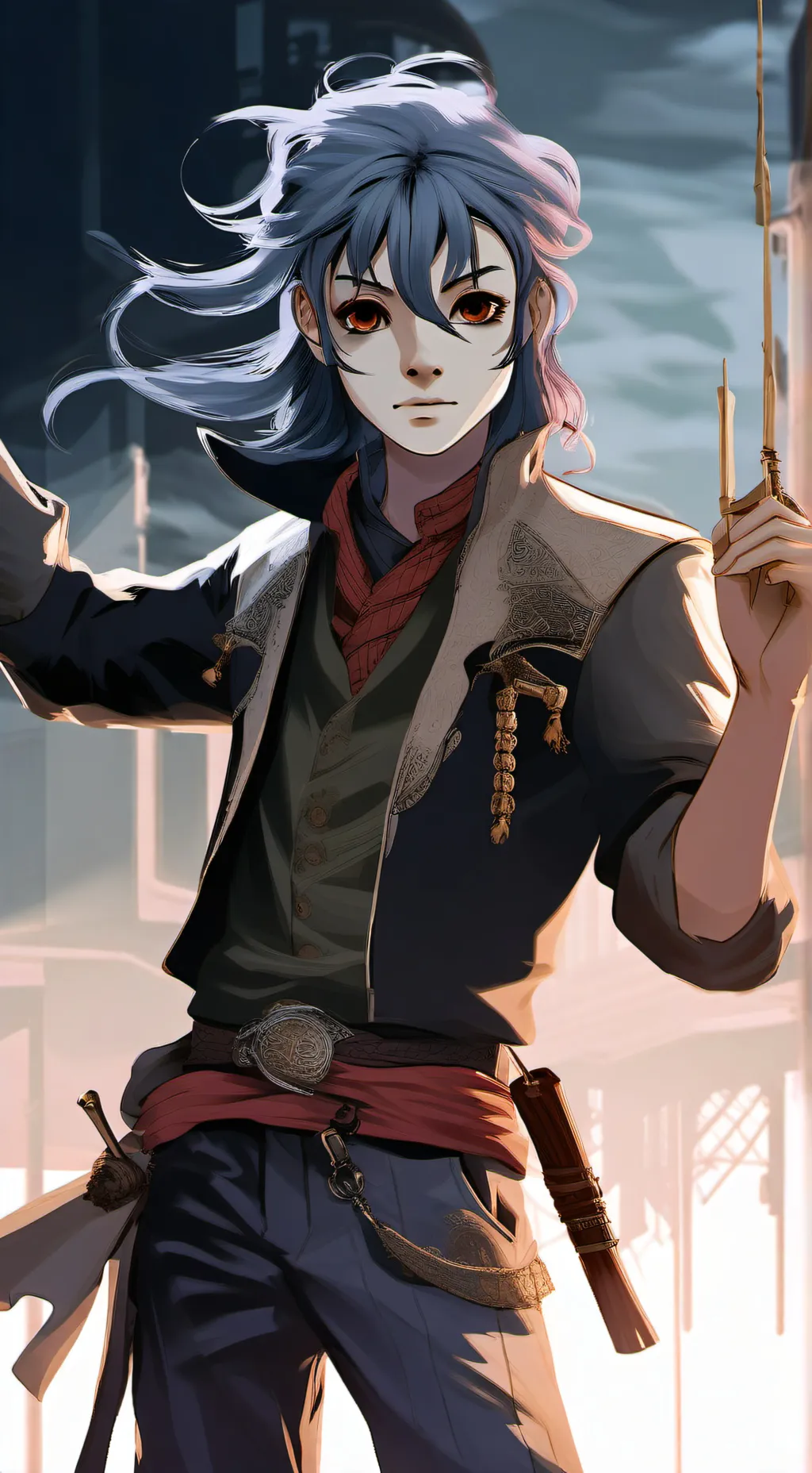 ai character: Sally face background