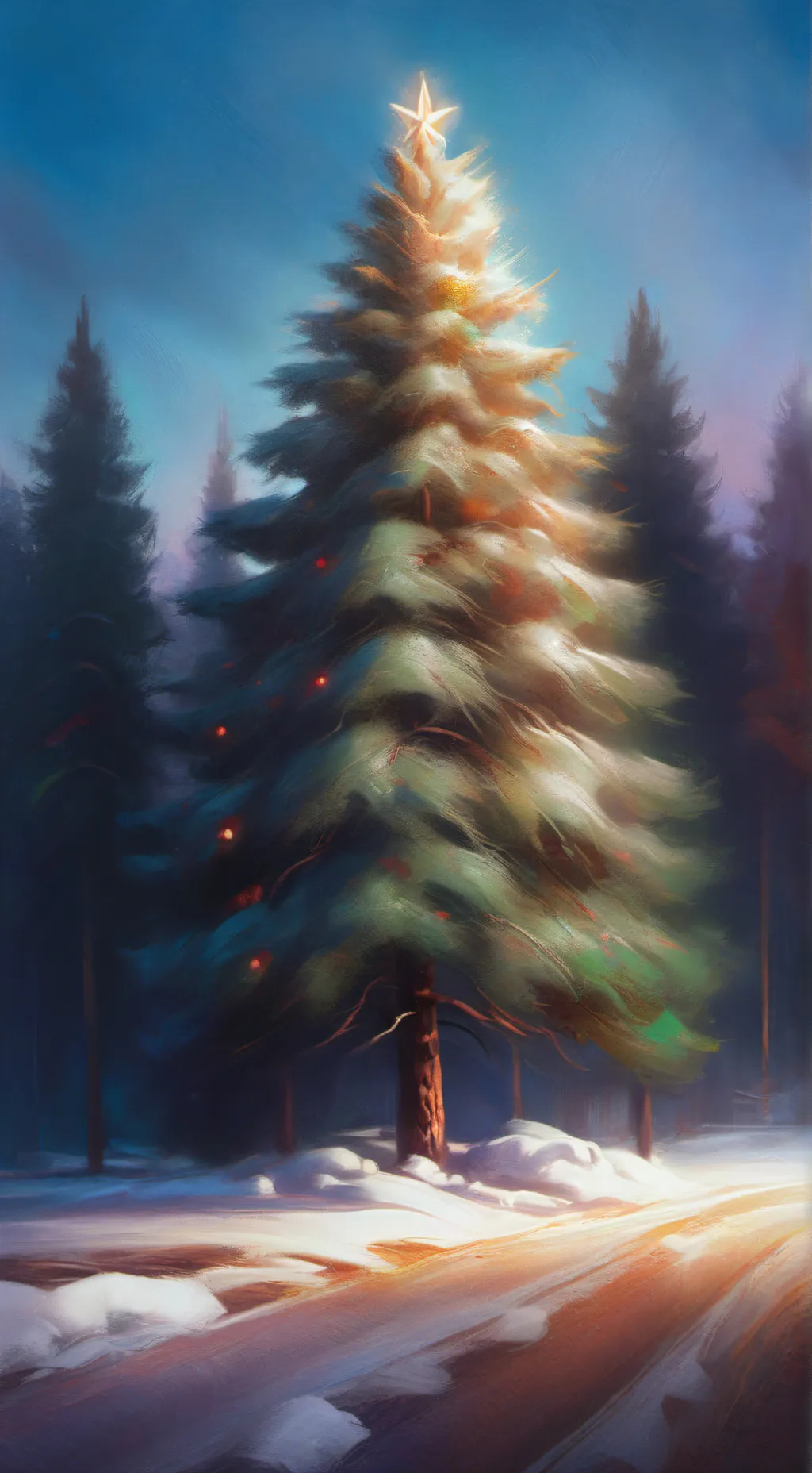 ai character: MHA Christmas  background