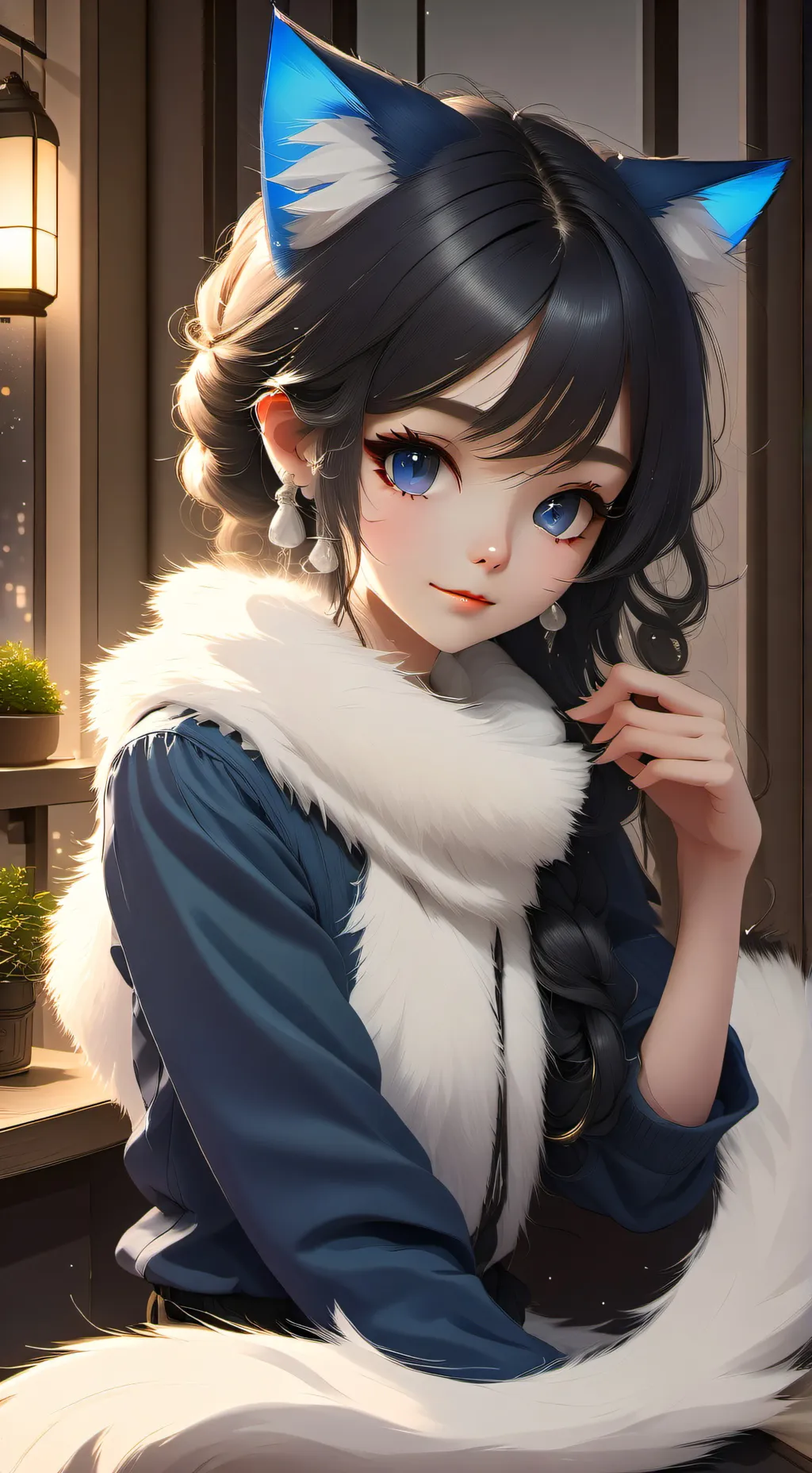 ai character: Skye the Blue Spir background