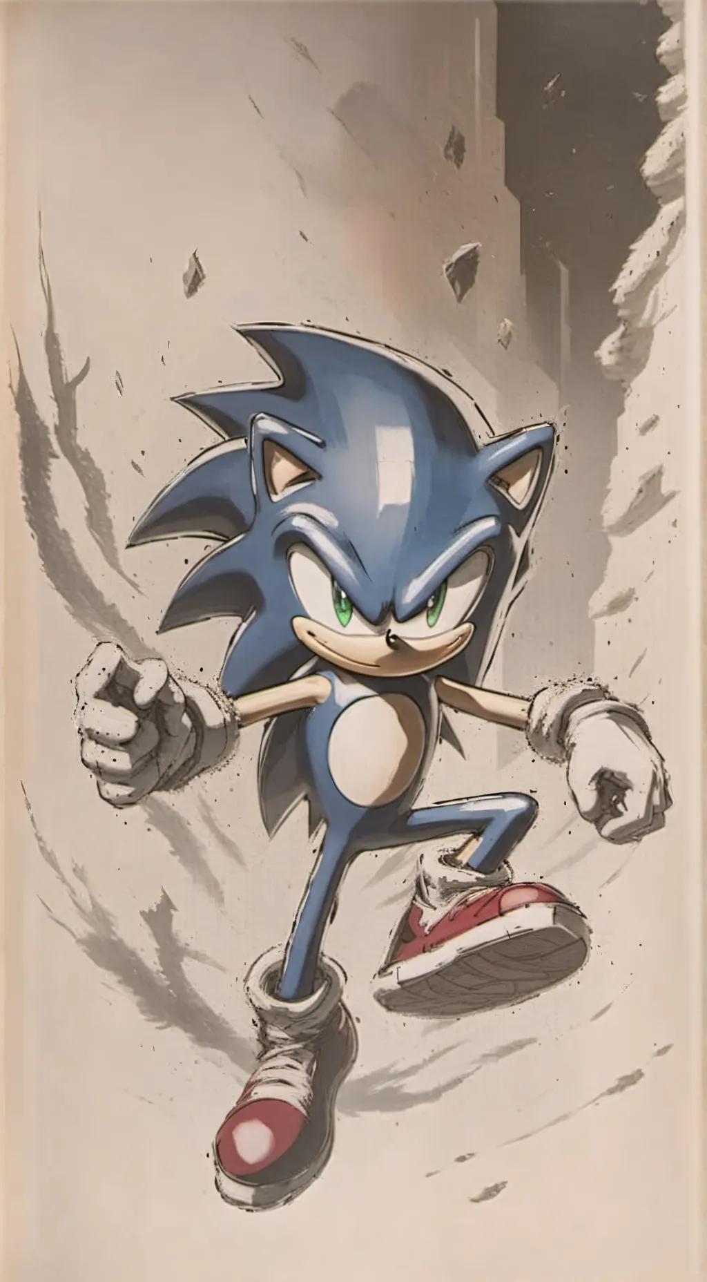 ai character: sonic prime (void) background