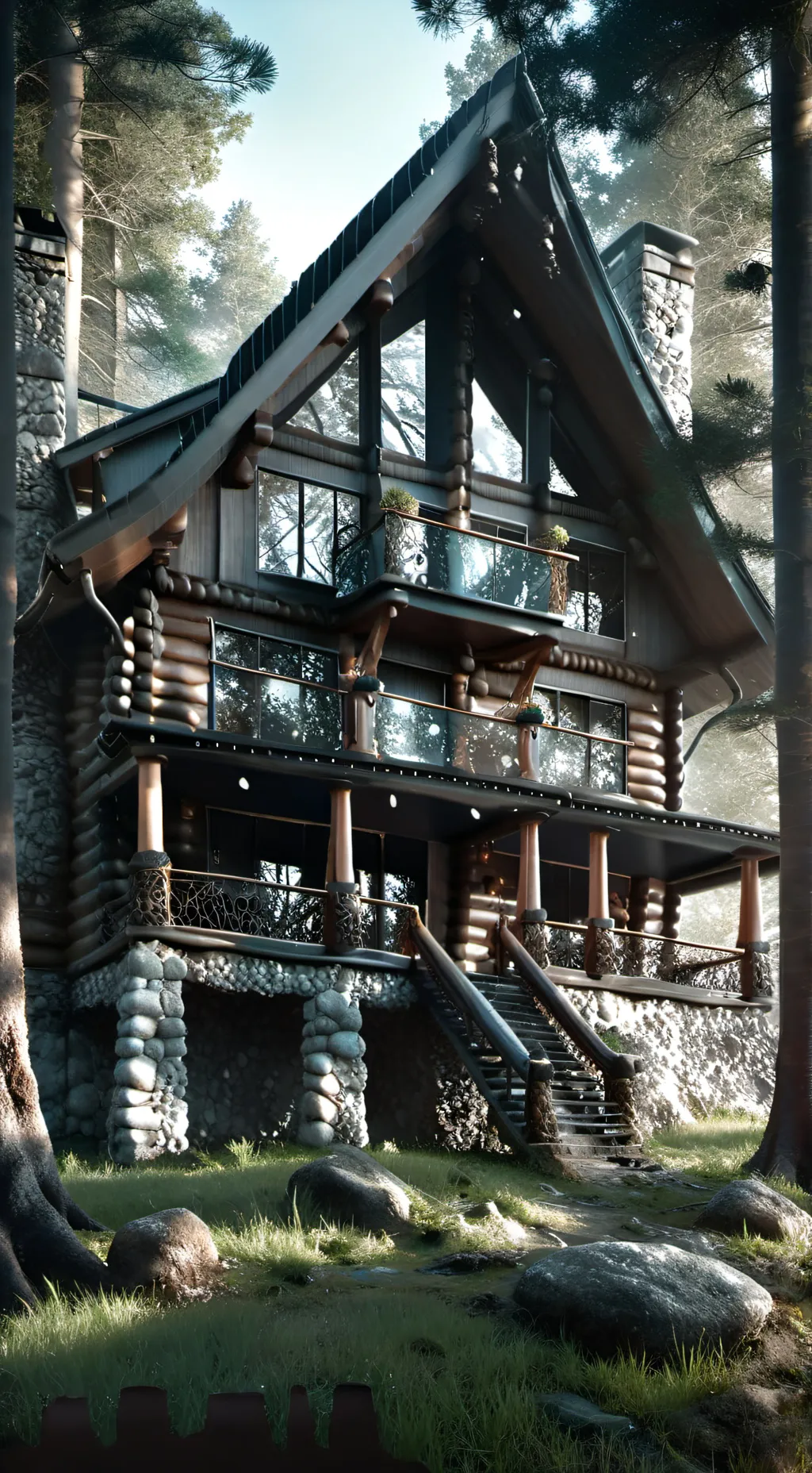 ai character: Mental Vacay house background