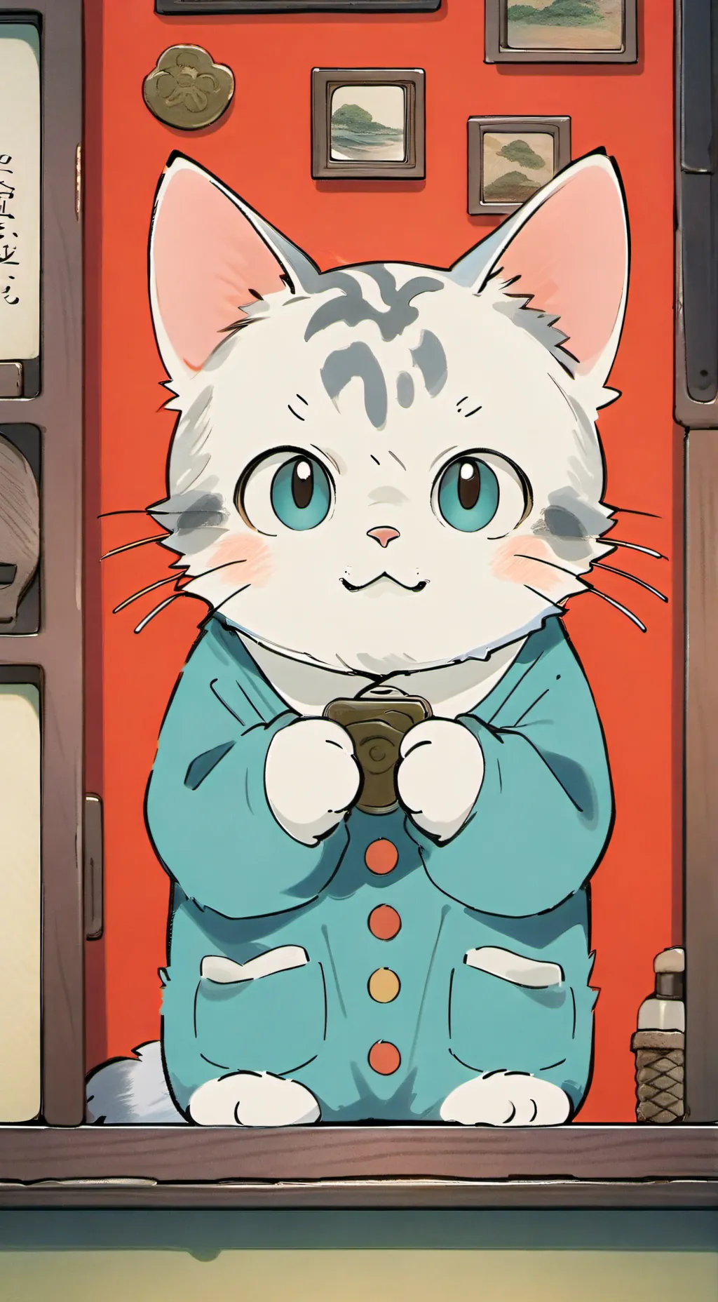 ai character: cute kitty background