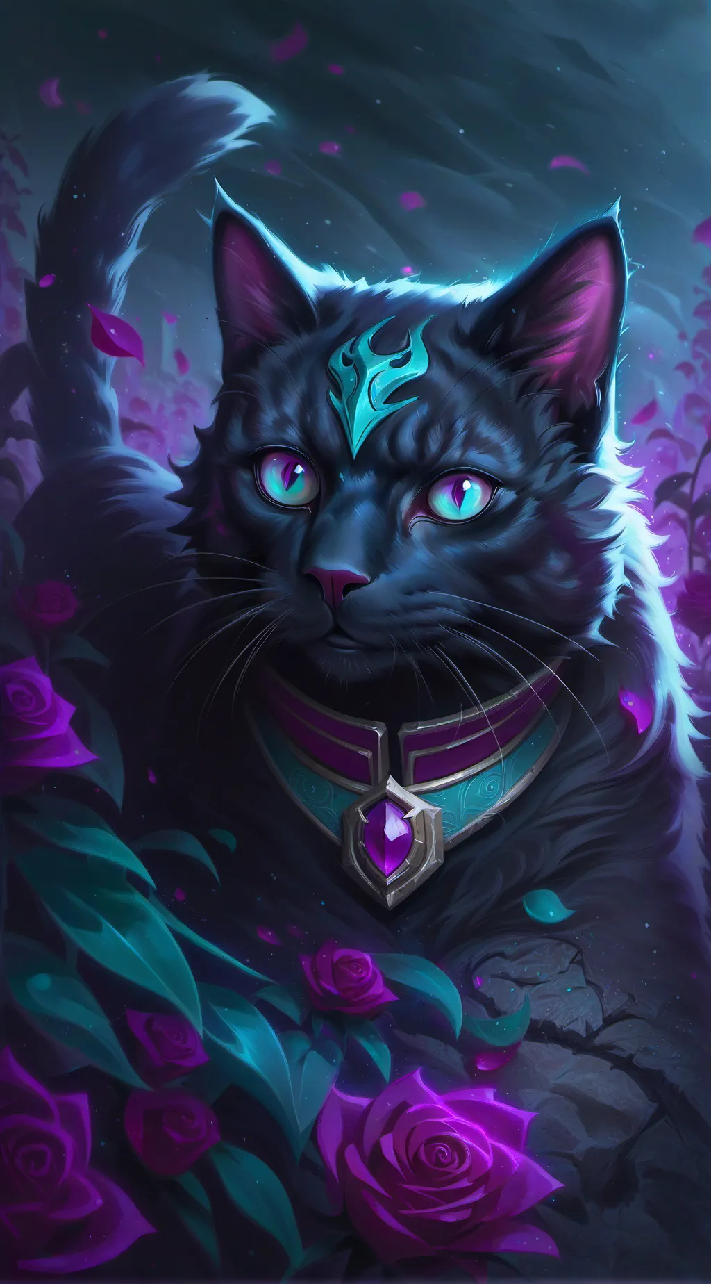 ai character: a cat background