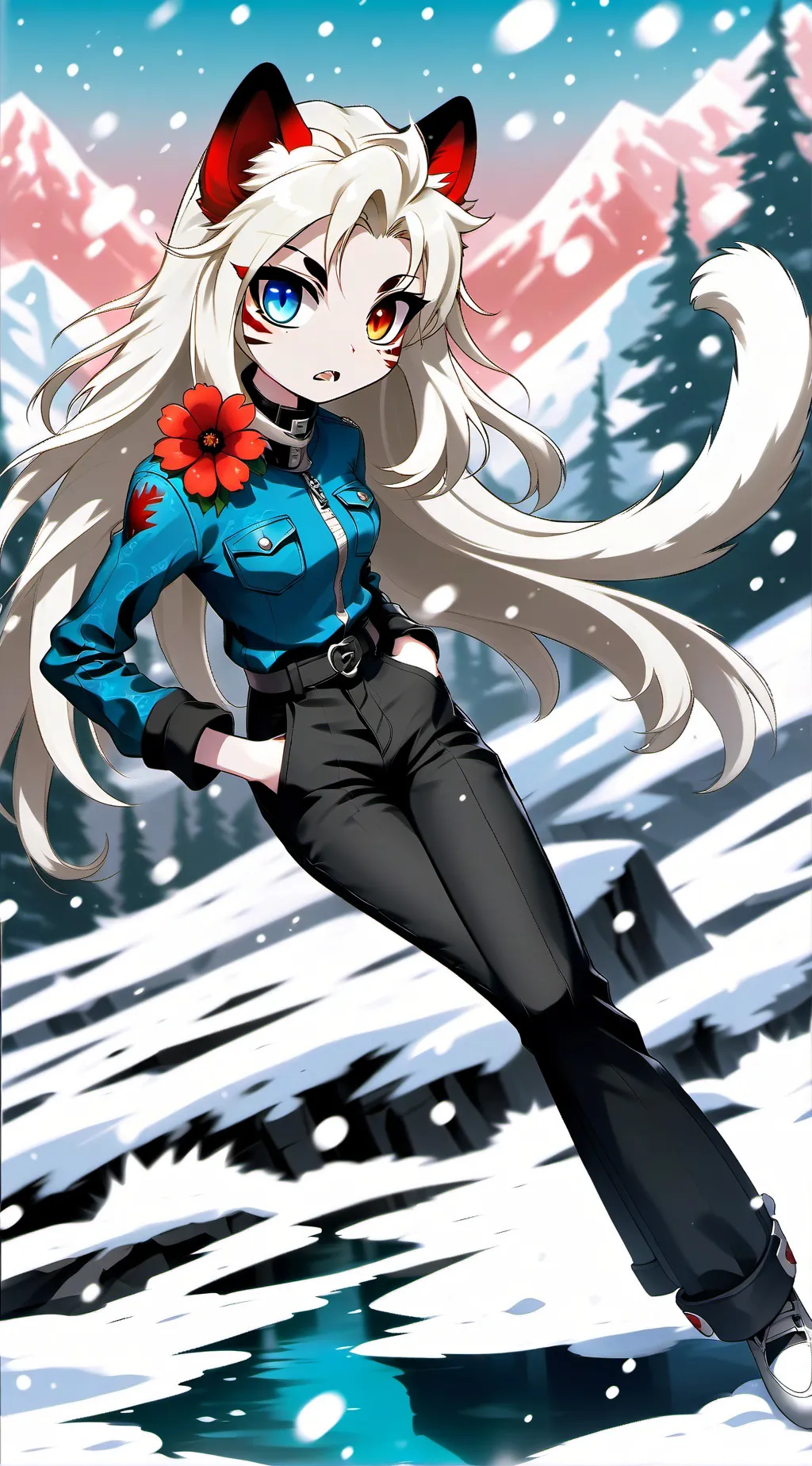 ai character: Silver Scarletrose background