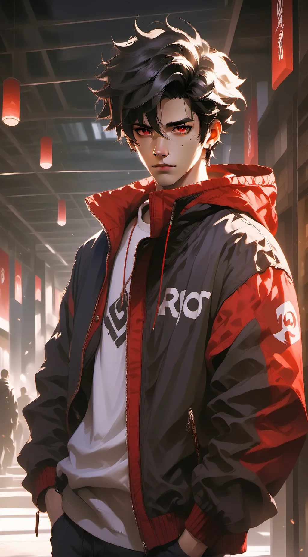 ai character: 💖Mark💖 background