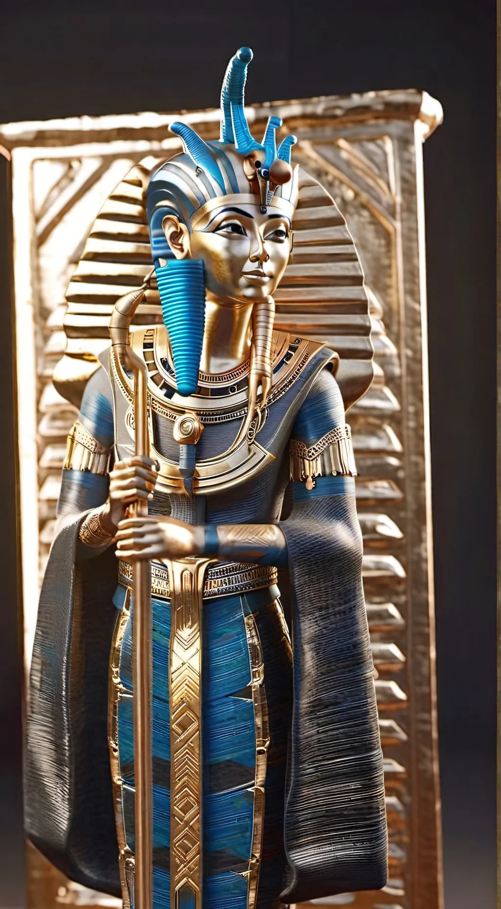 ai character: son of king tut  background