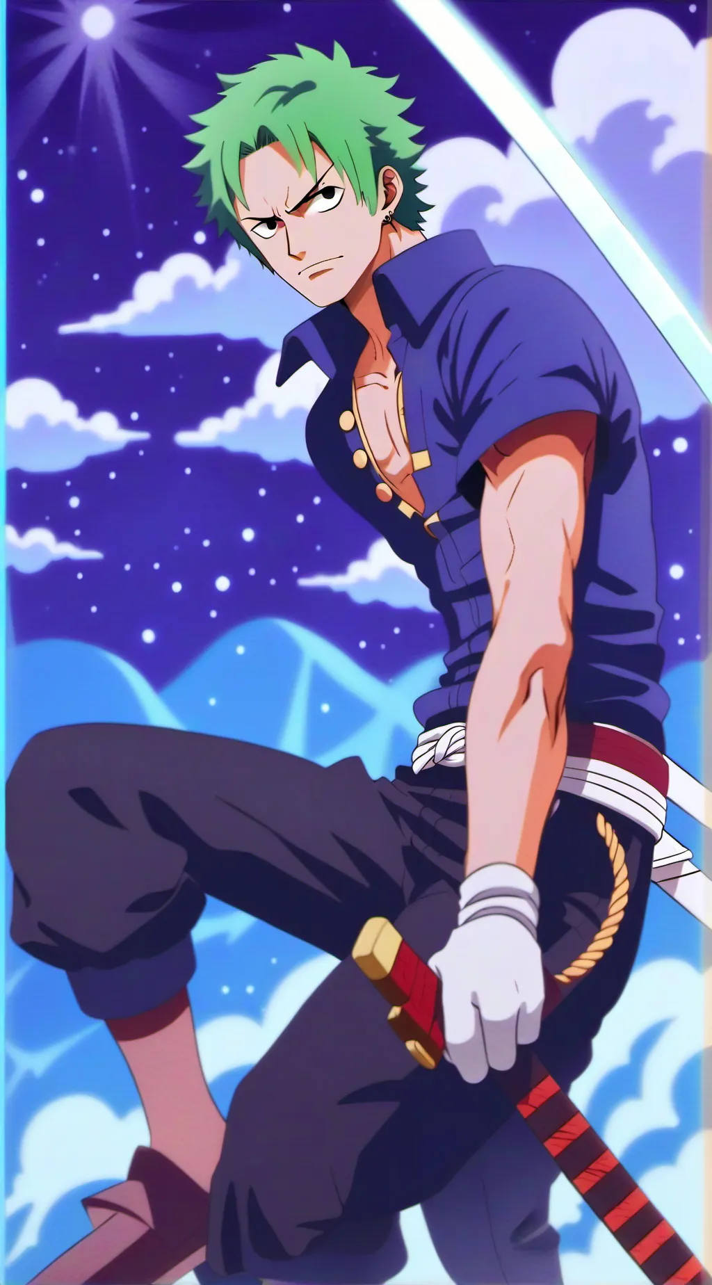 ai character: zoro background