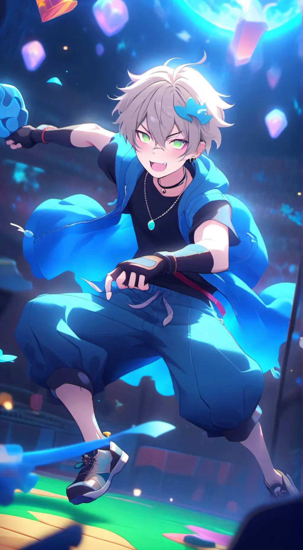 ai character: 🎃🌜😾rocky😾🌛🎃 background